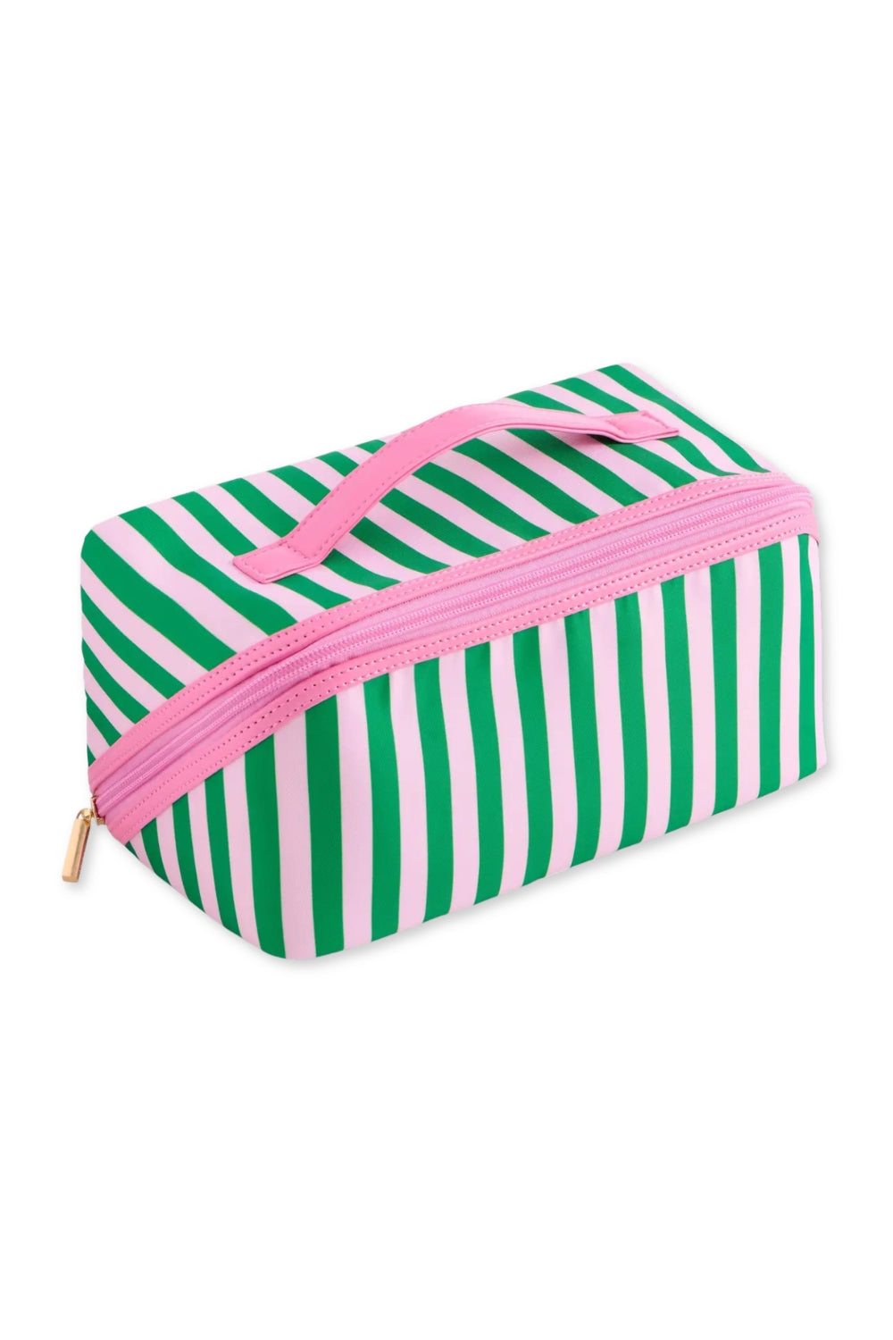 Palm Striped Cosmetic Bag