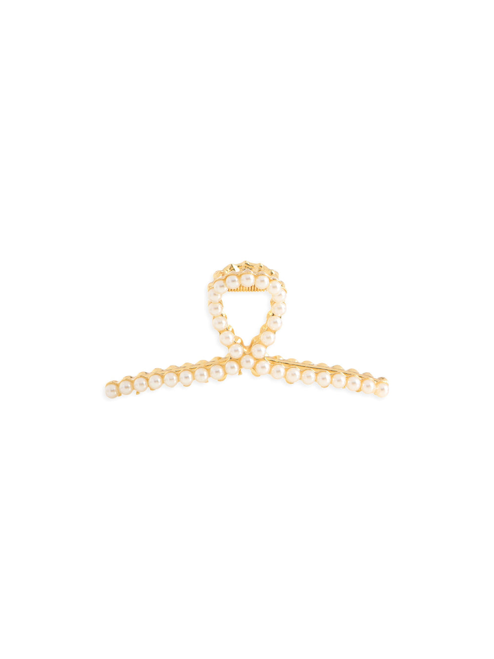 pearl claw clip with gold base