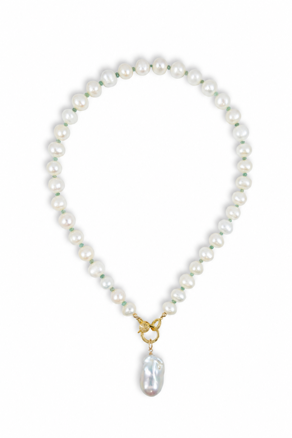 Pearl Confetti Necklace in Emerald