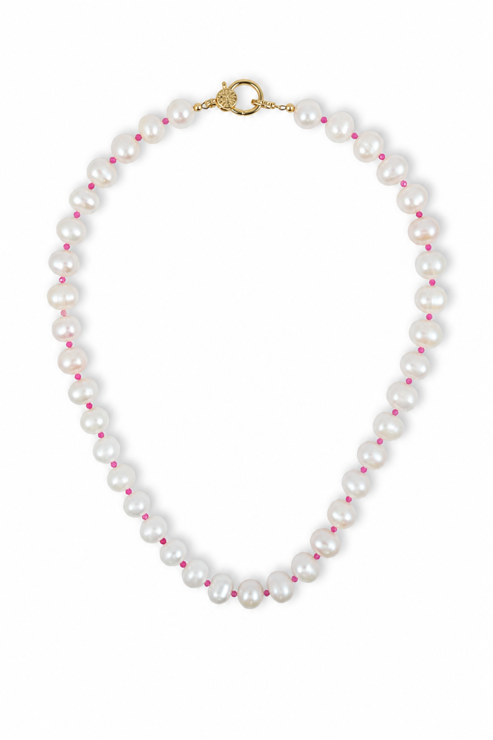 Pearl Confetti Necklace in Pink