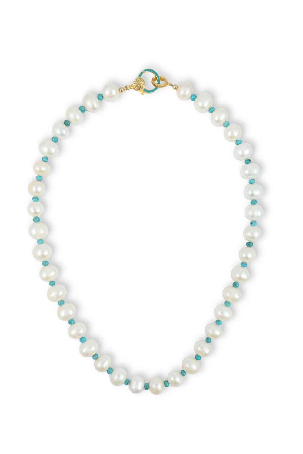 Pearl Confetti Necklace in Turquoise