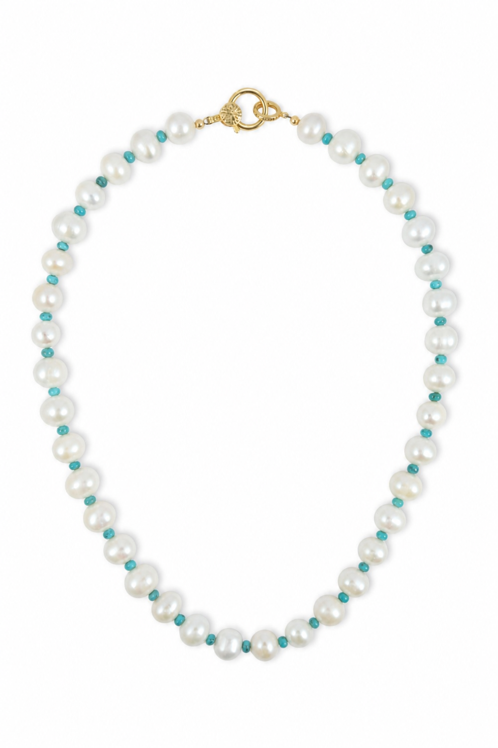 Pearl Confetti Necklace in Turquoise