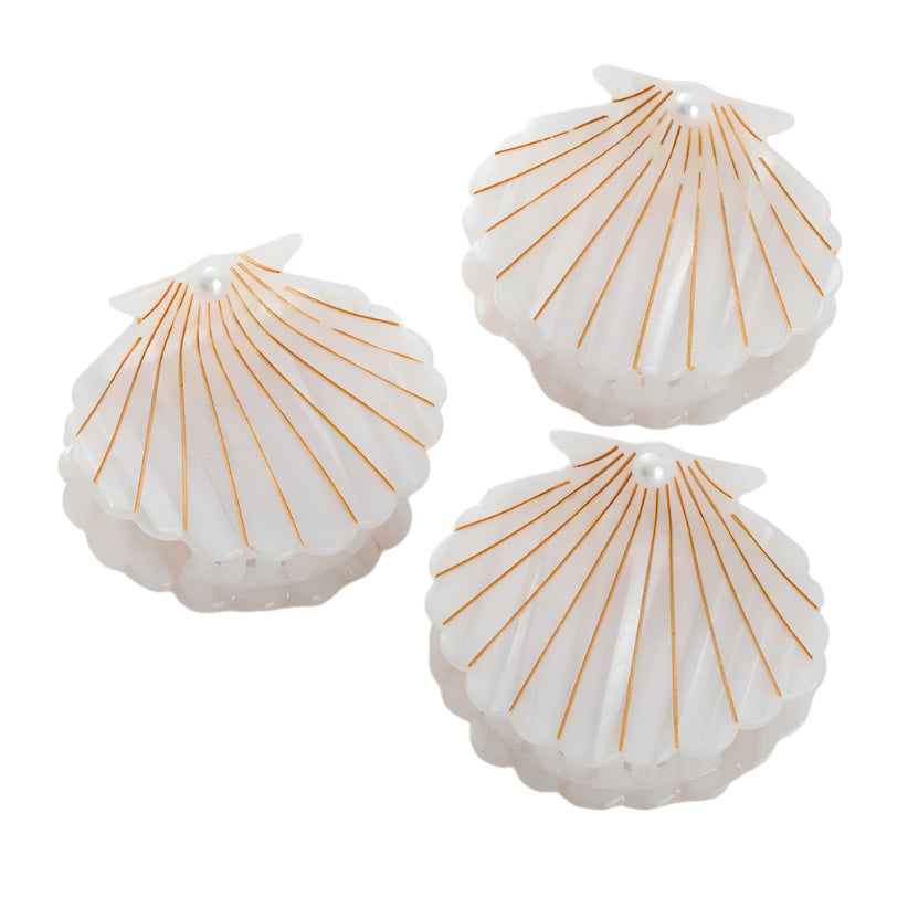 Pearl Scallop Shell Claw Clip
