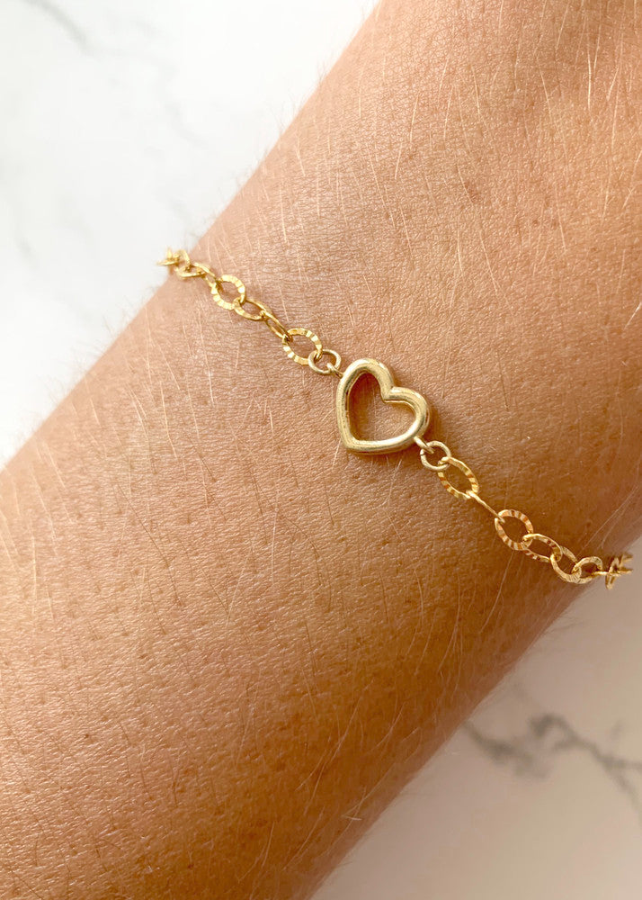 Heart Charm for Permanent Jewelry in 14kt gold