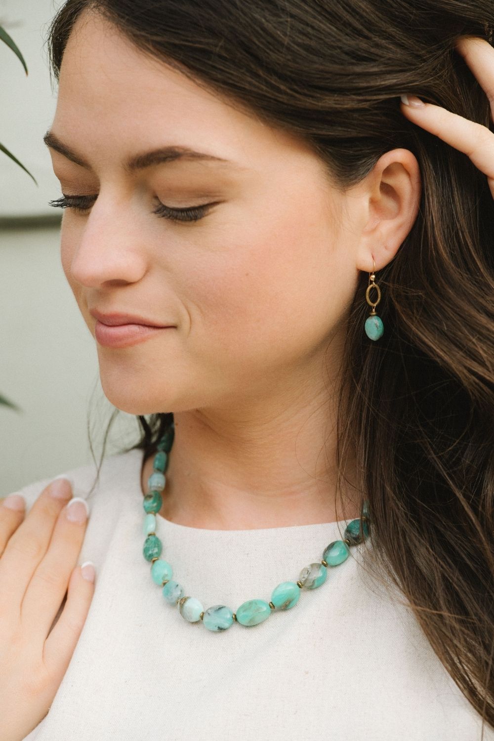 Peruvian Opal Drift Necklace 