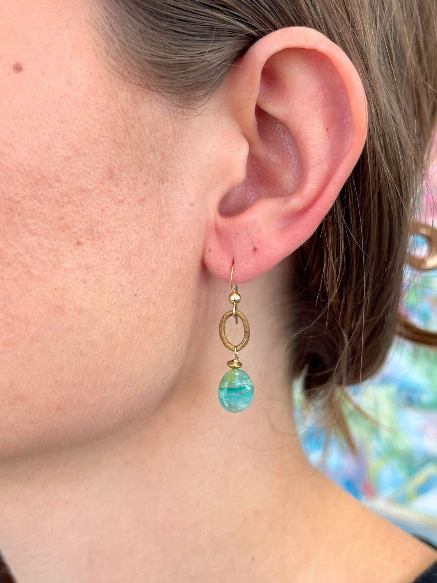 Peruvian Opal Drop Earrings