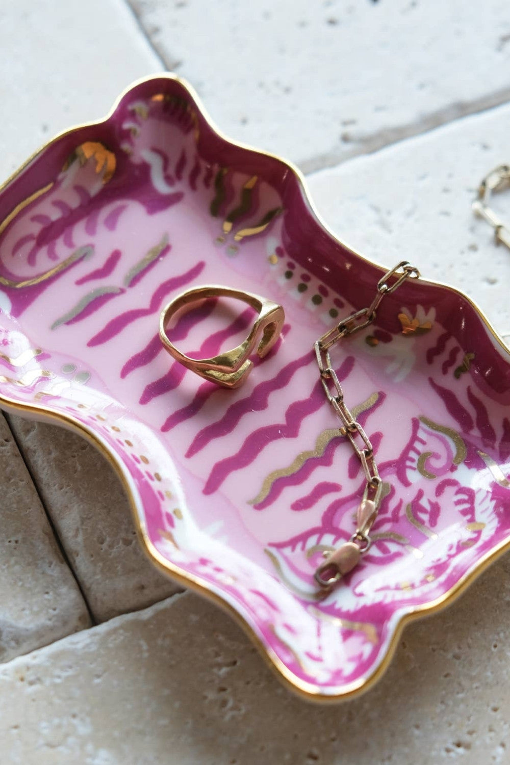 Pink Tiger Jewelry Dish