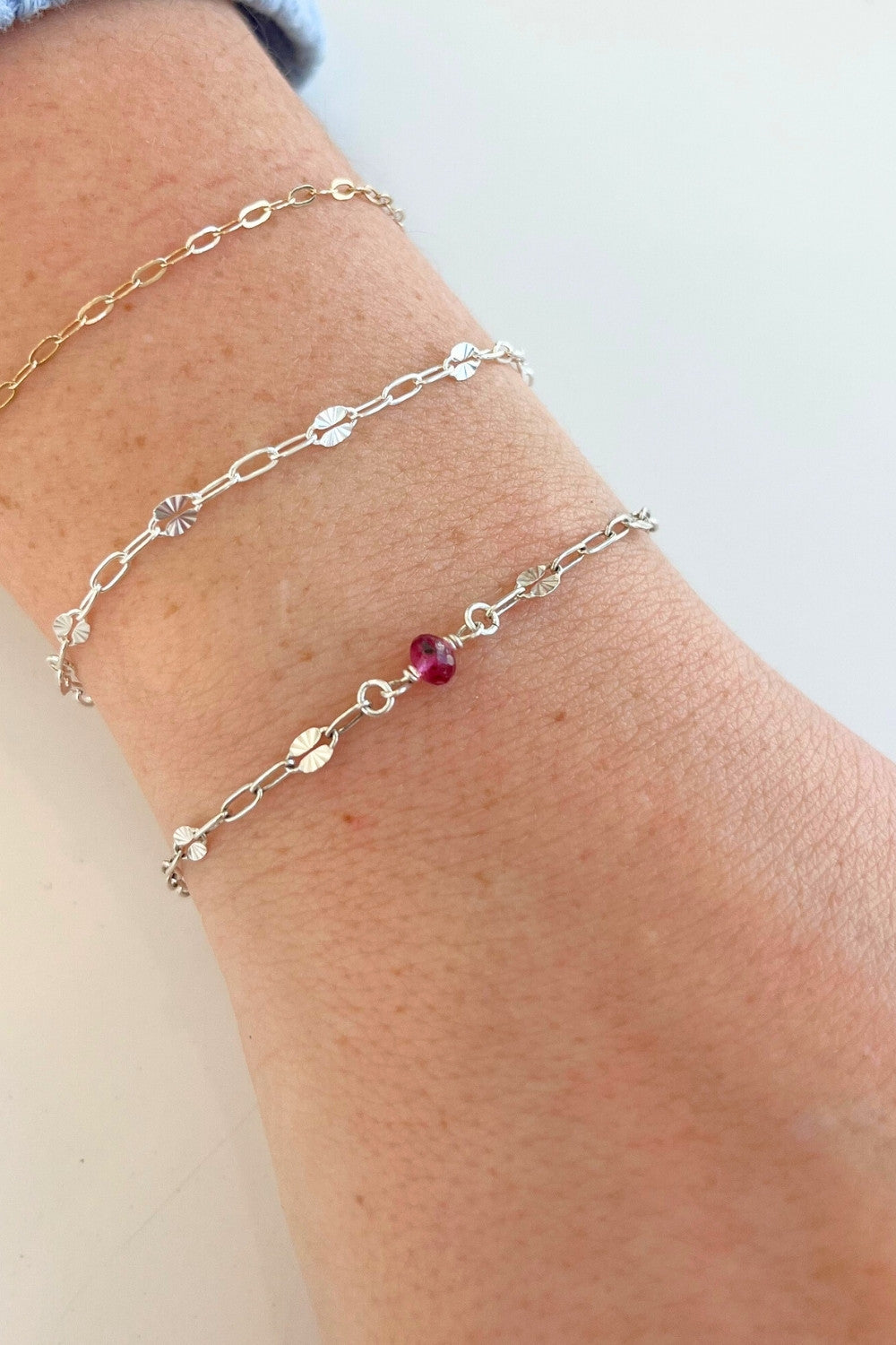 Pink Tourmaline Charm for Permanent Jewelry