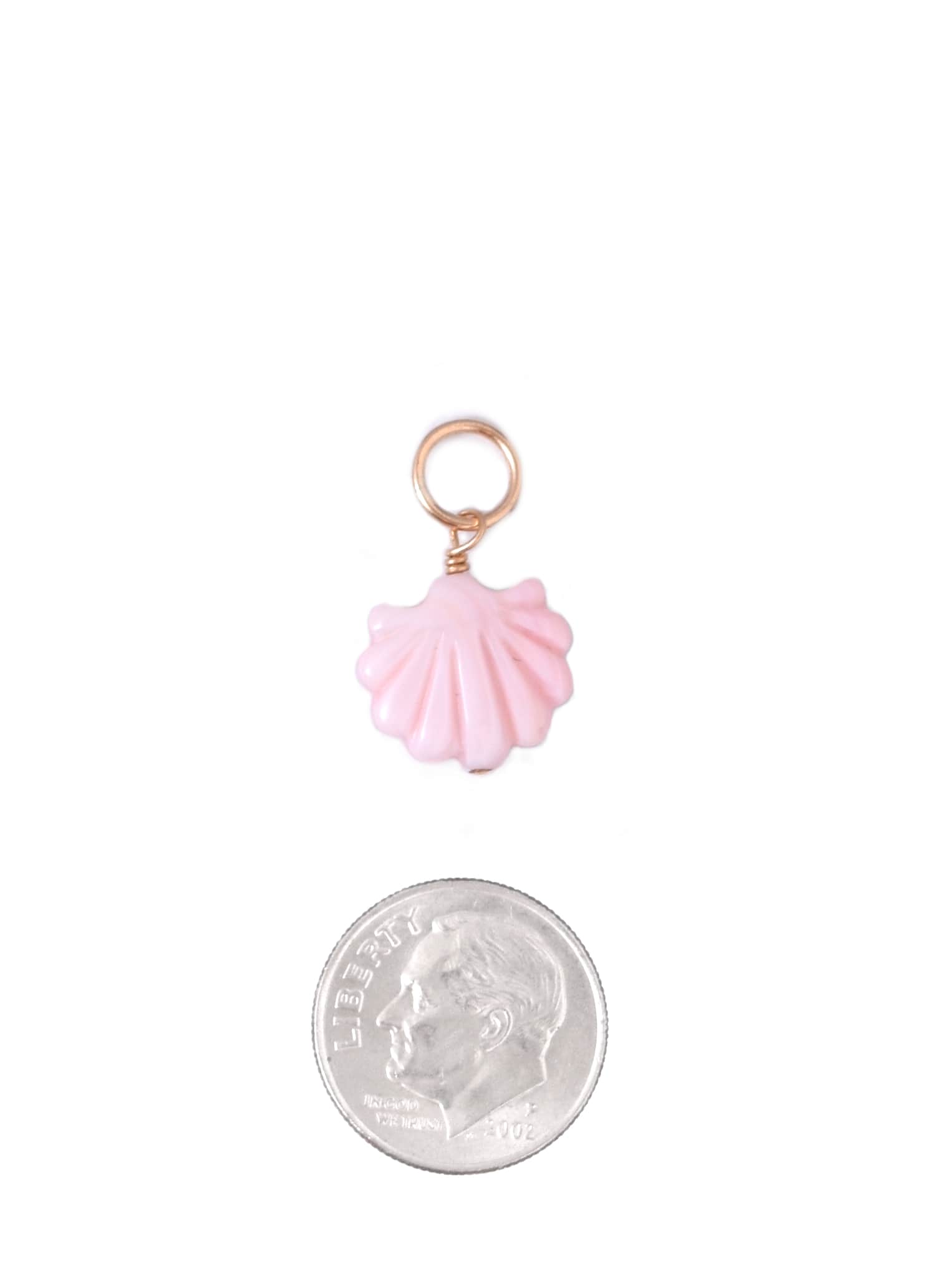 Pink and White Shell charm