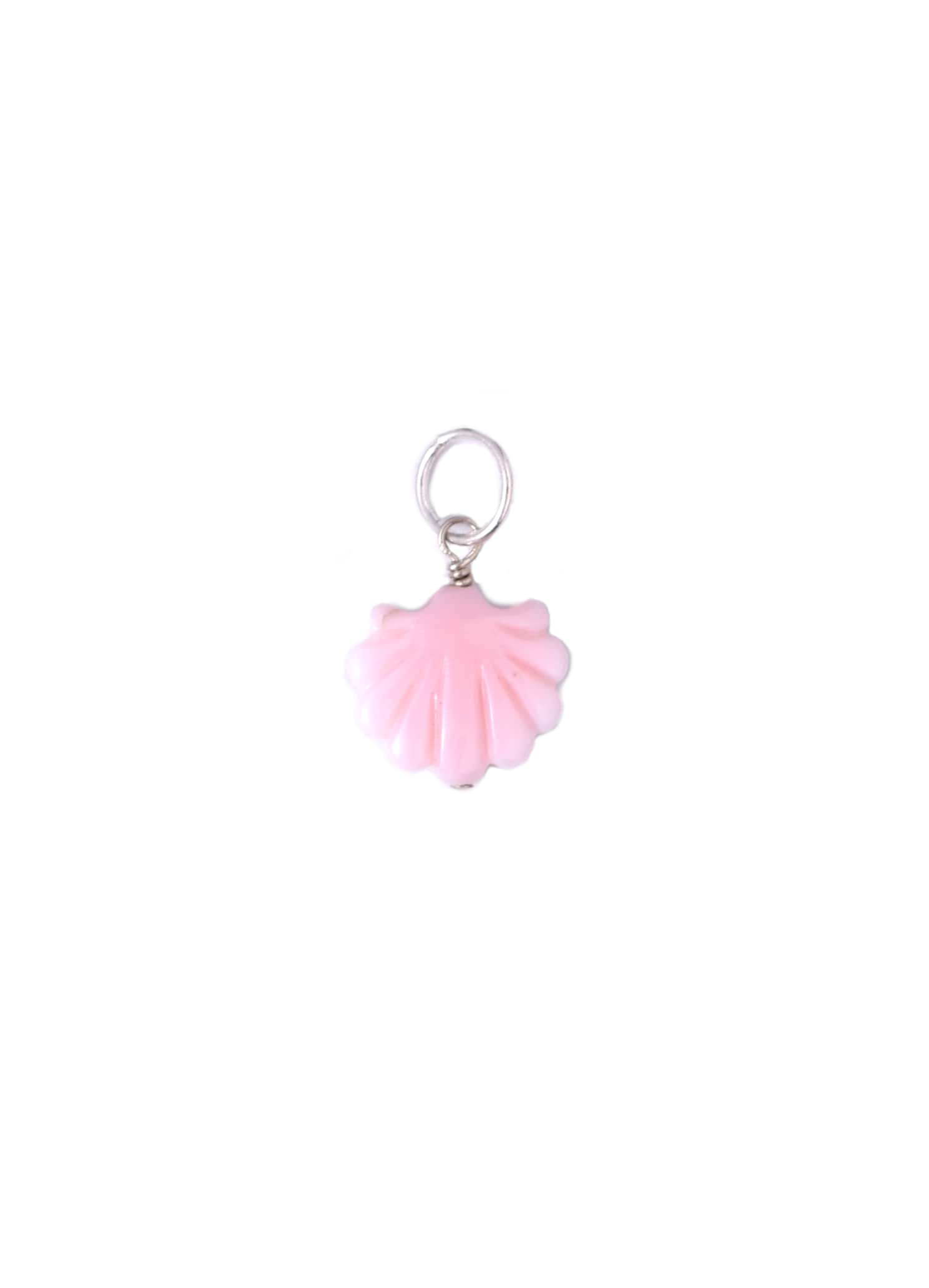 Pink and White Shell charm