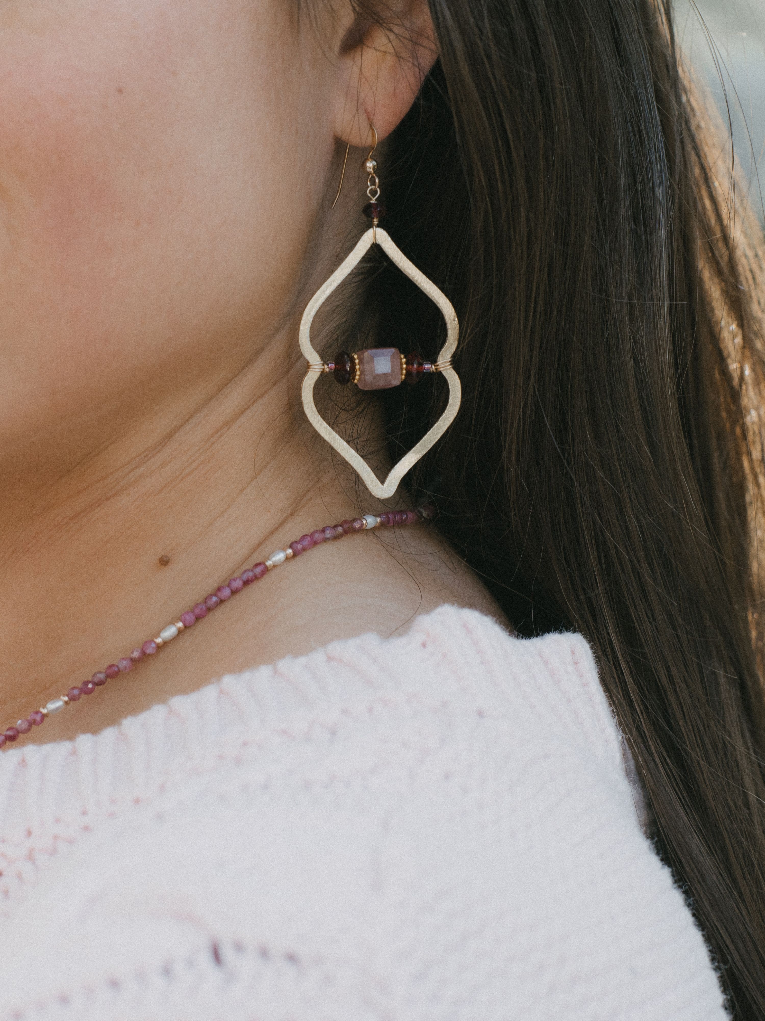 Sahara Earrings in Pink