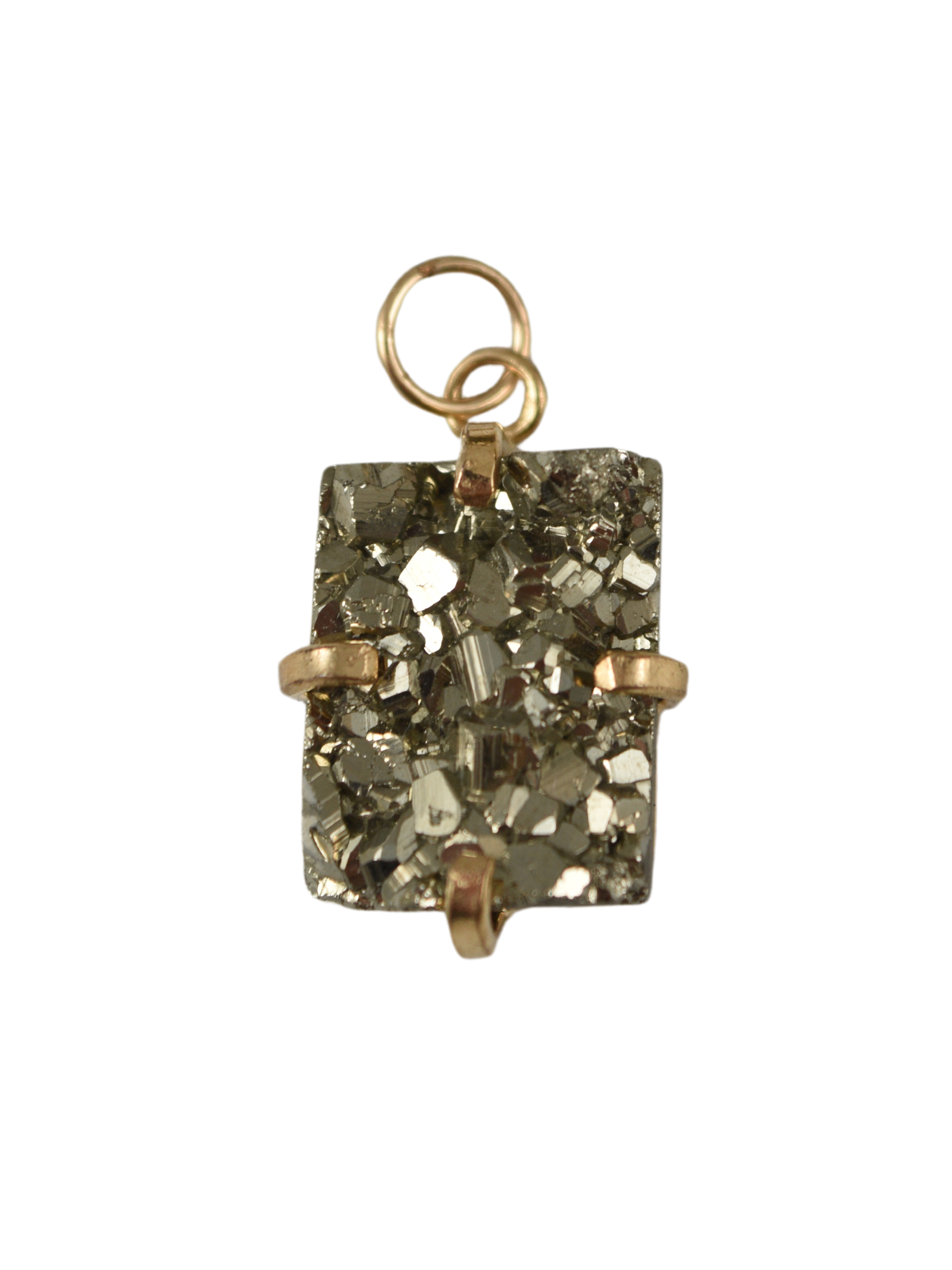 Pyrite Druzy Charm