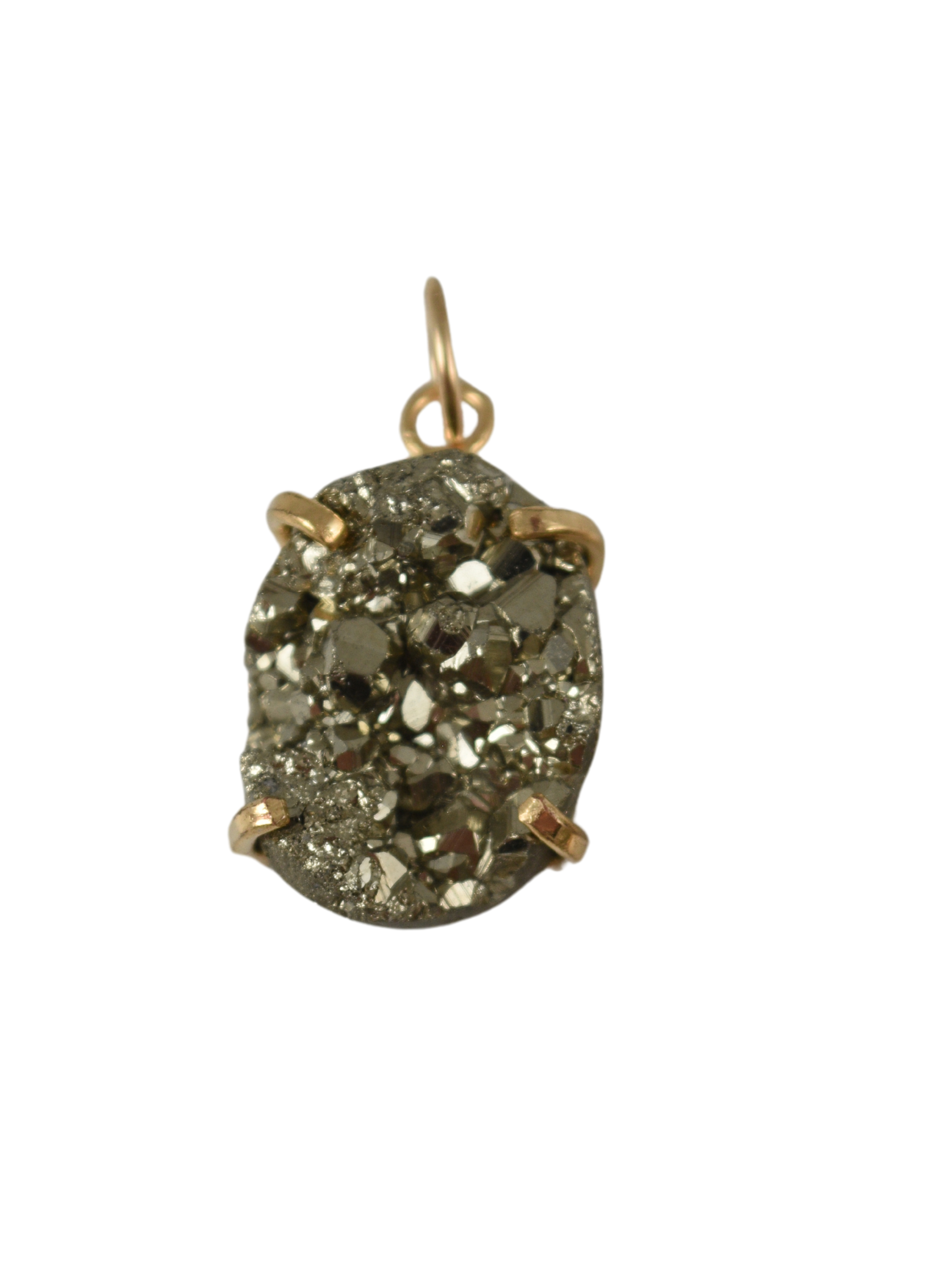 Pyrite Druzy Charm