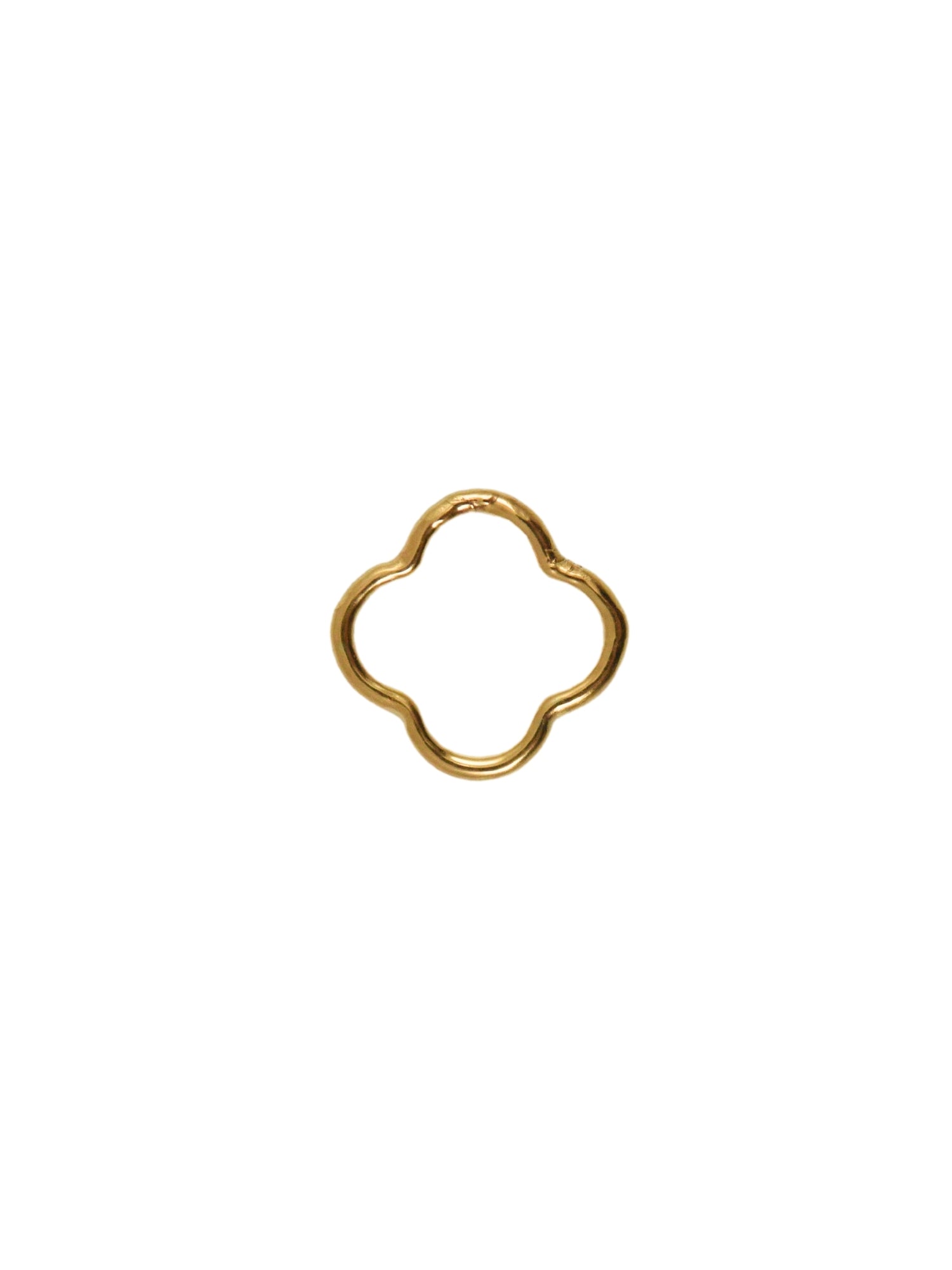 Quatrefoil Charm in Gold Filled for Permanent Jewelry 