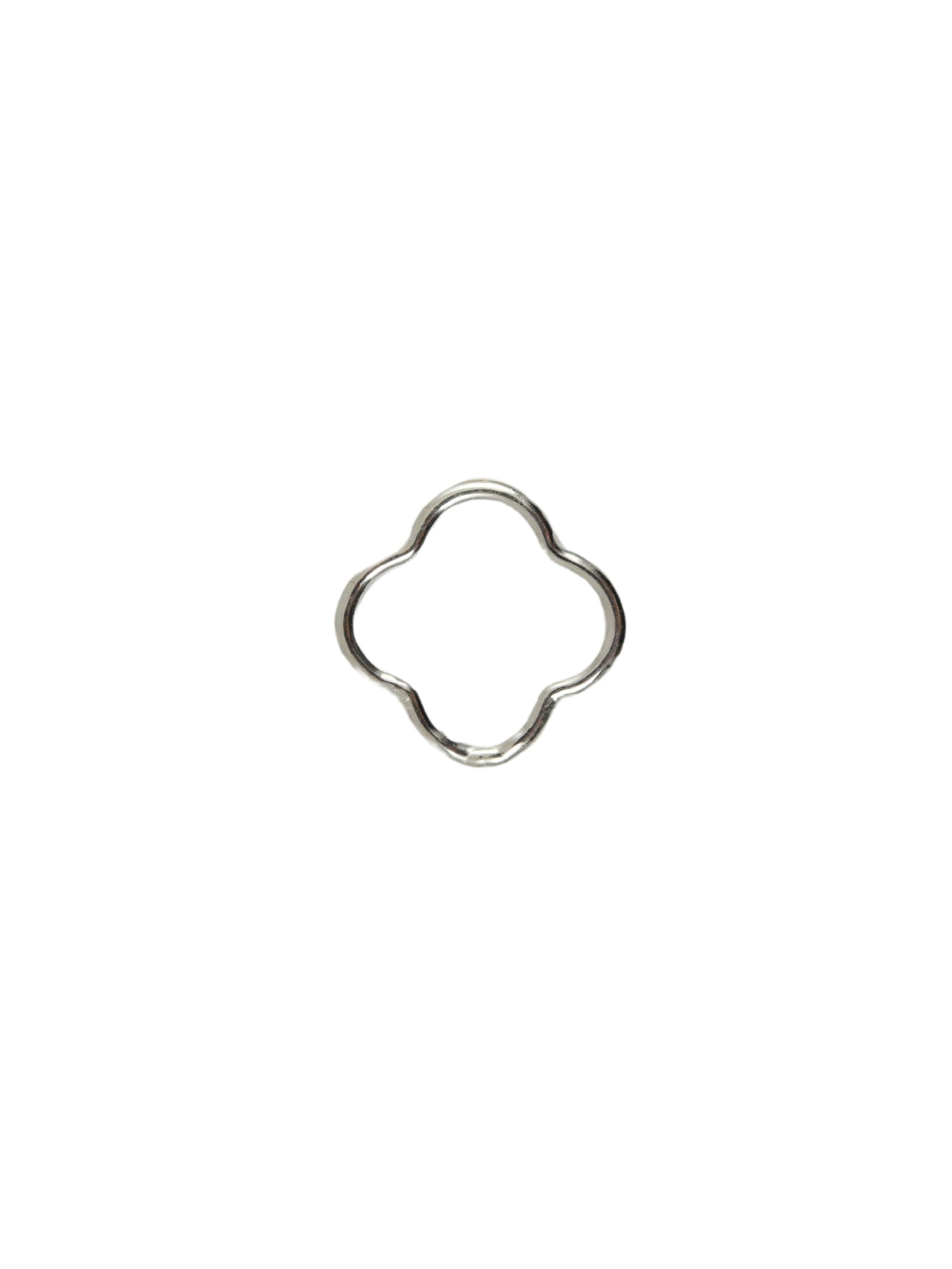 Quatrefoil Charm in Sterling Silver for Permanent Jewelry 