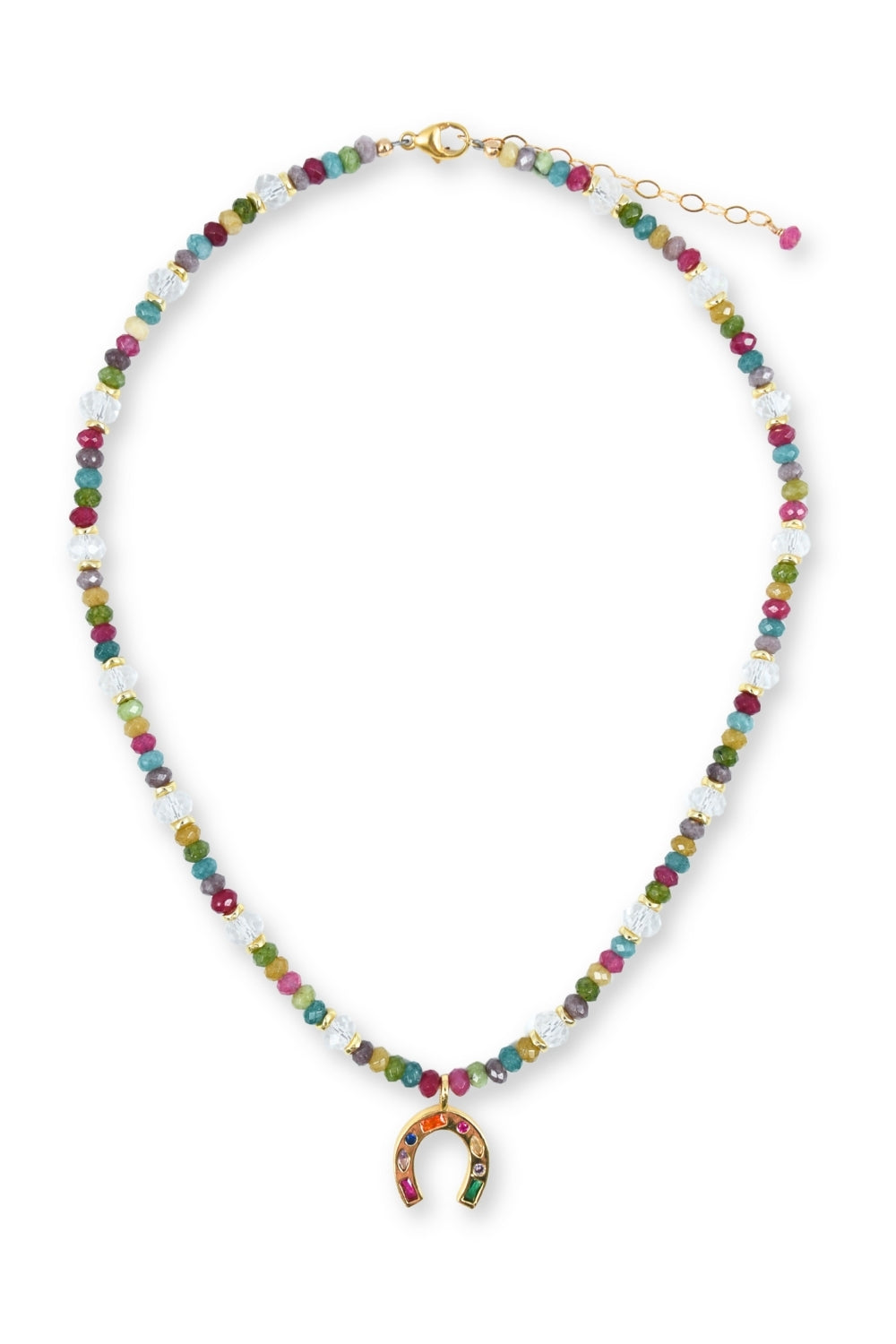 Rainbow Horseshoe Necklace