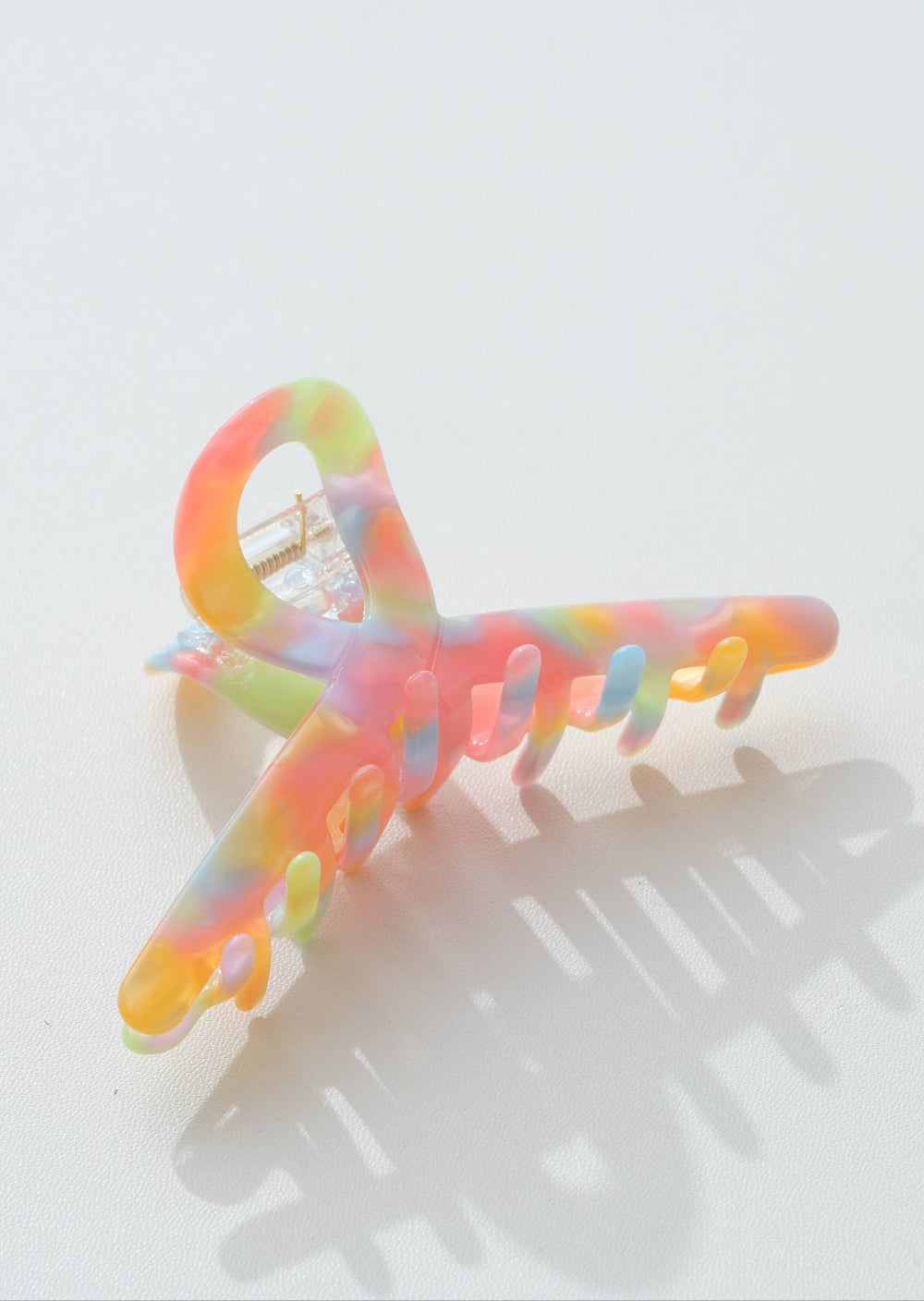 Colorful hair clip on a white background