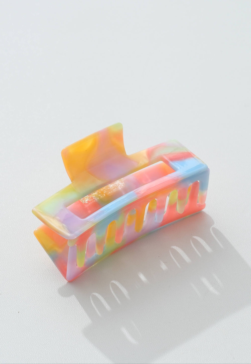Colorful hair clip on a white background