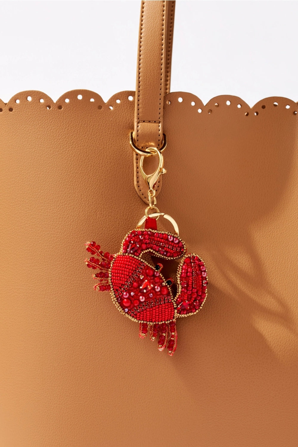 Red Crab Beaded Bag Charm