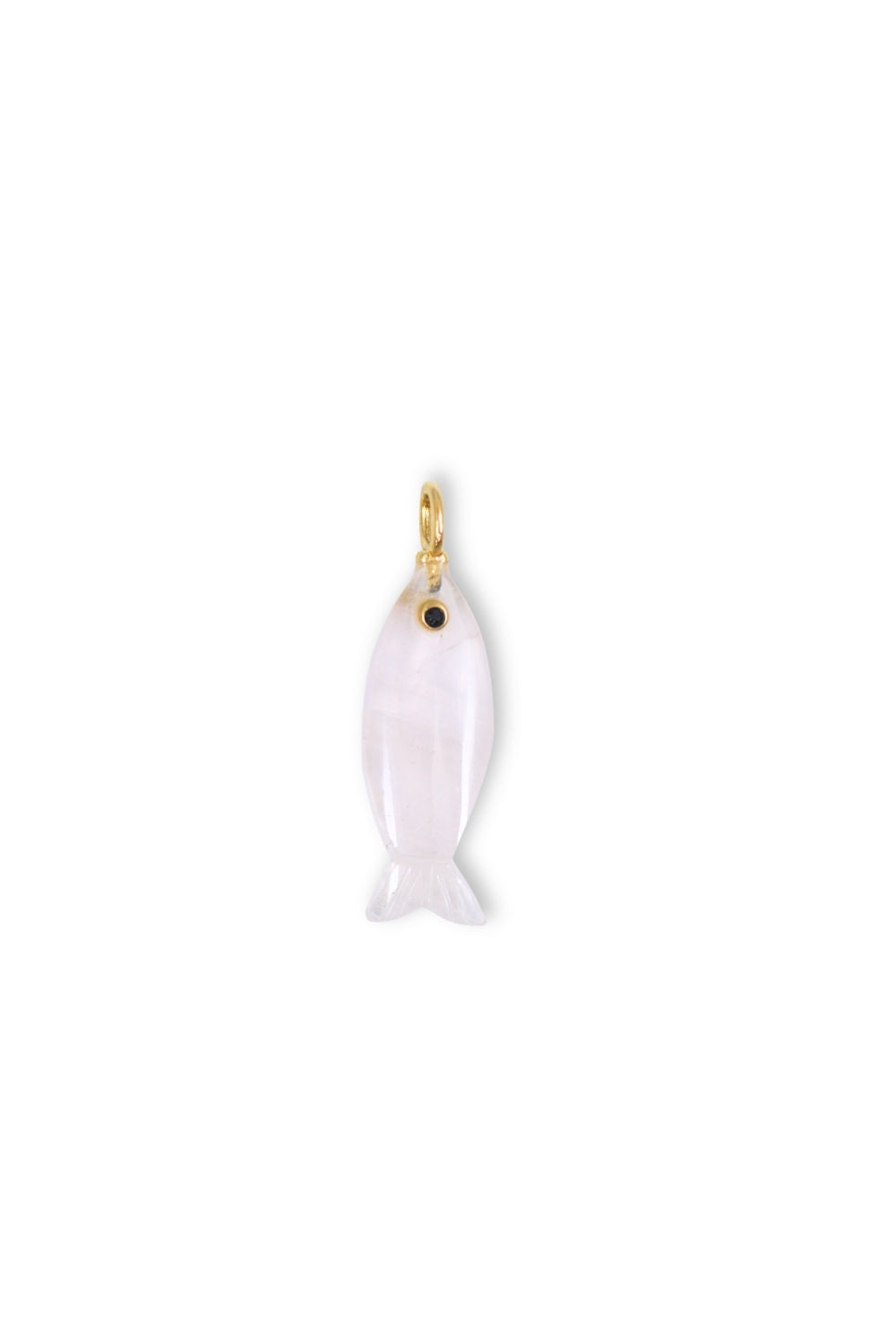 Rose Quartz Fish Charm