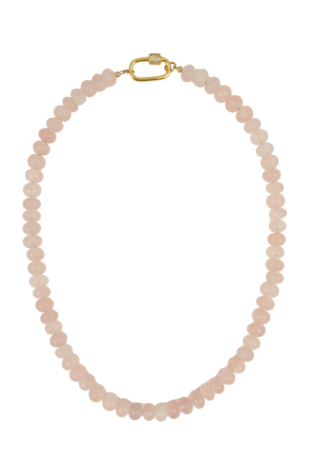 Rose Quartz Carabiner Necklace
