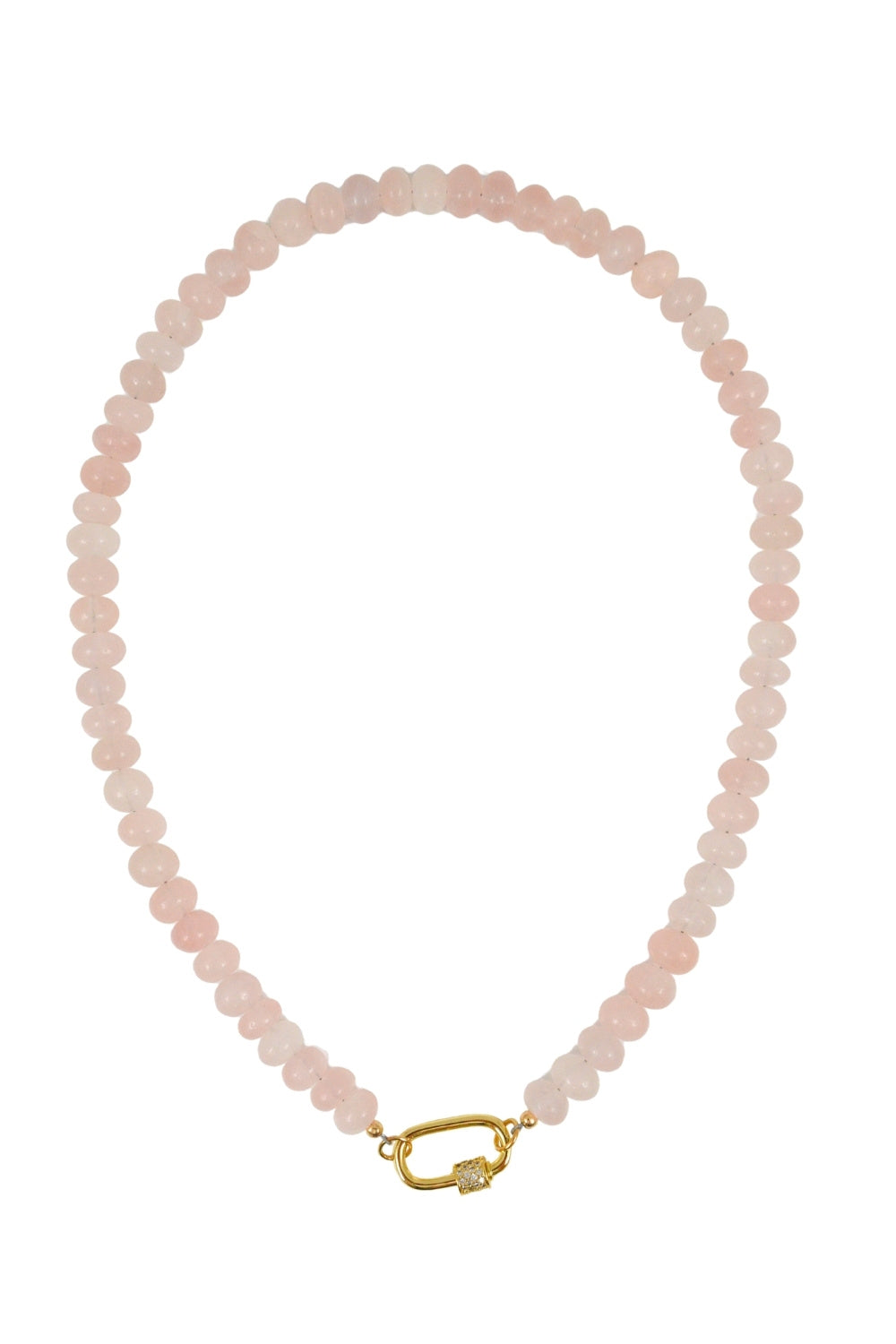 Rose Quartz Carabiner Necklace