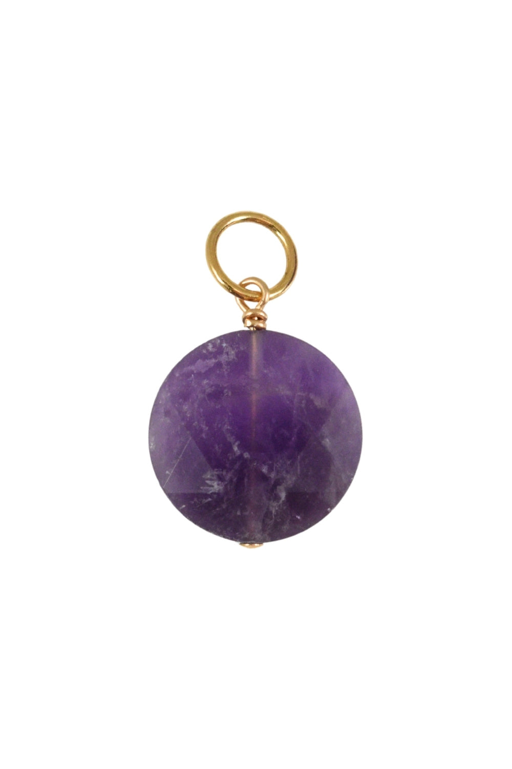 Round Amethyst Charm
