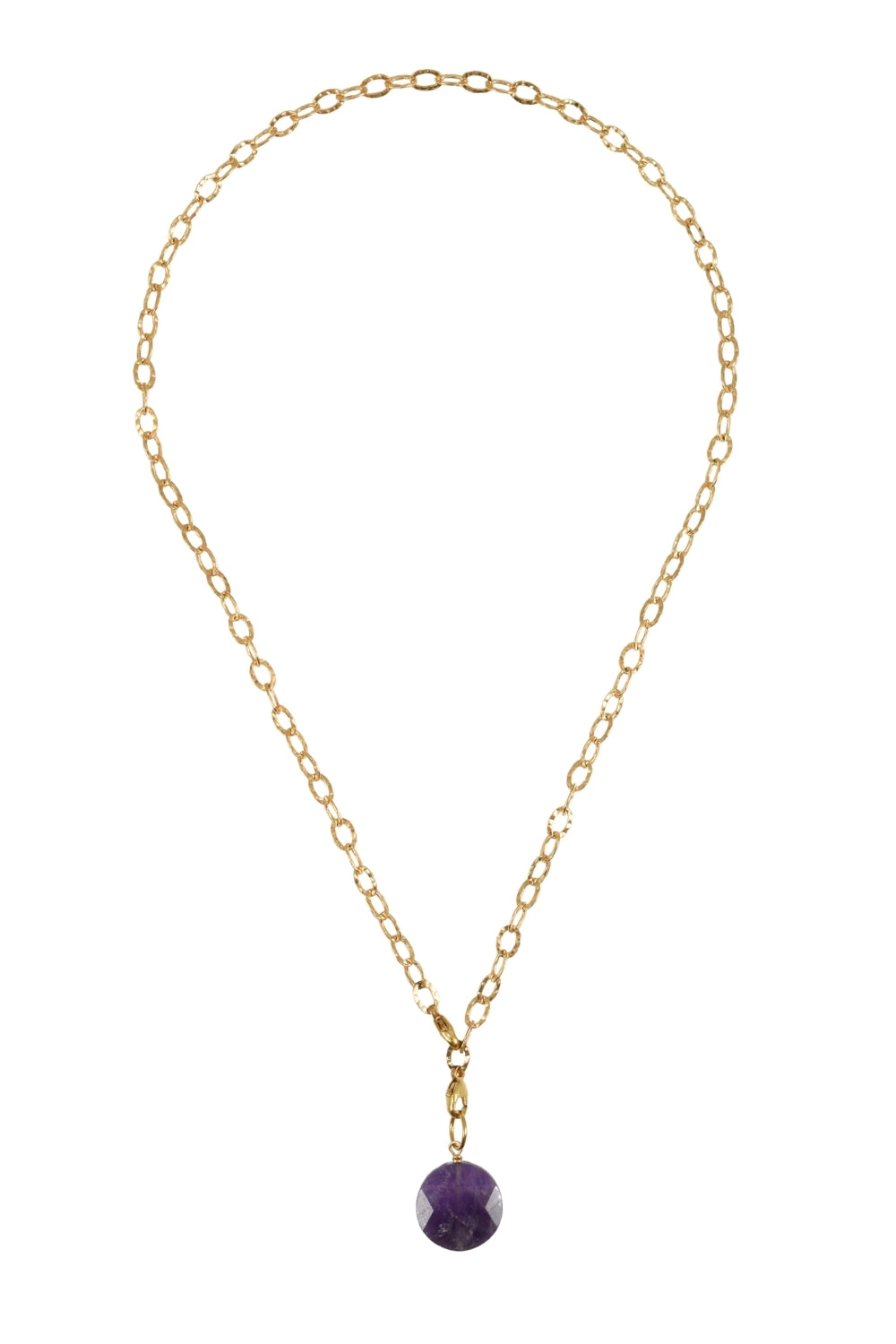 Round Amethyst Charm