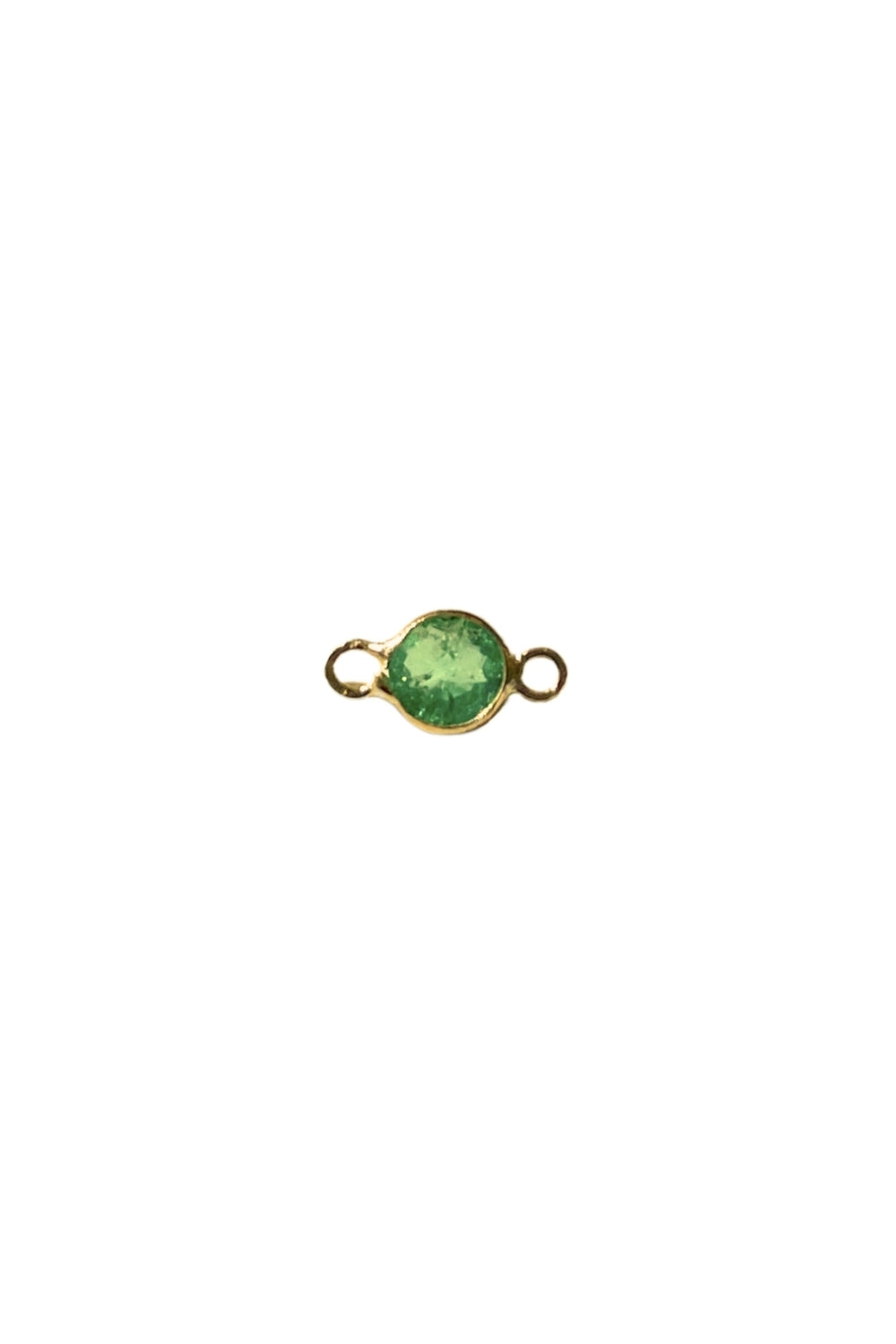 Round Gemstone Charm in Emerald