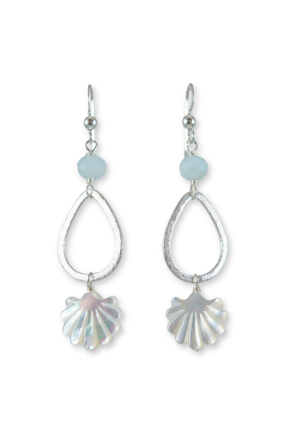 Seafoam Scallop Earrings