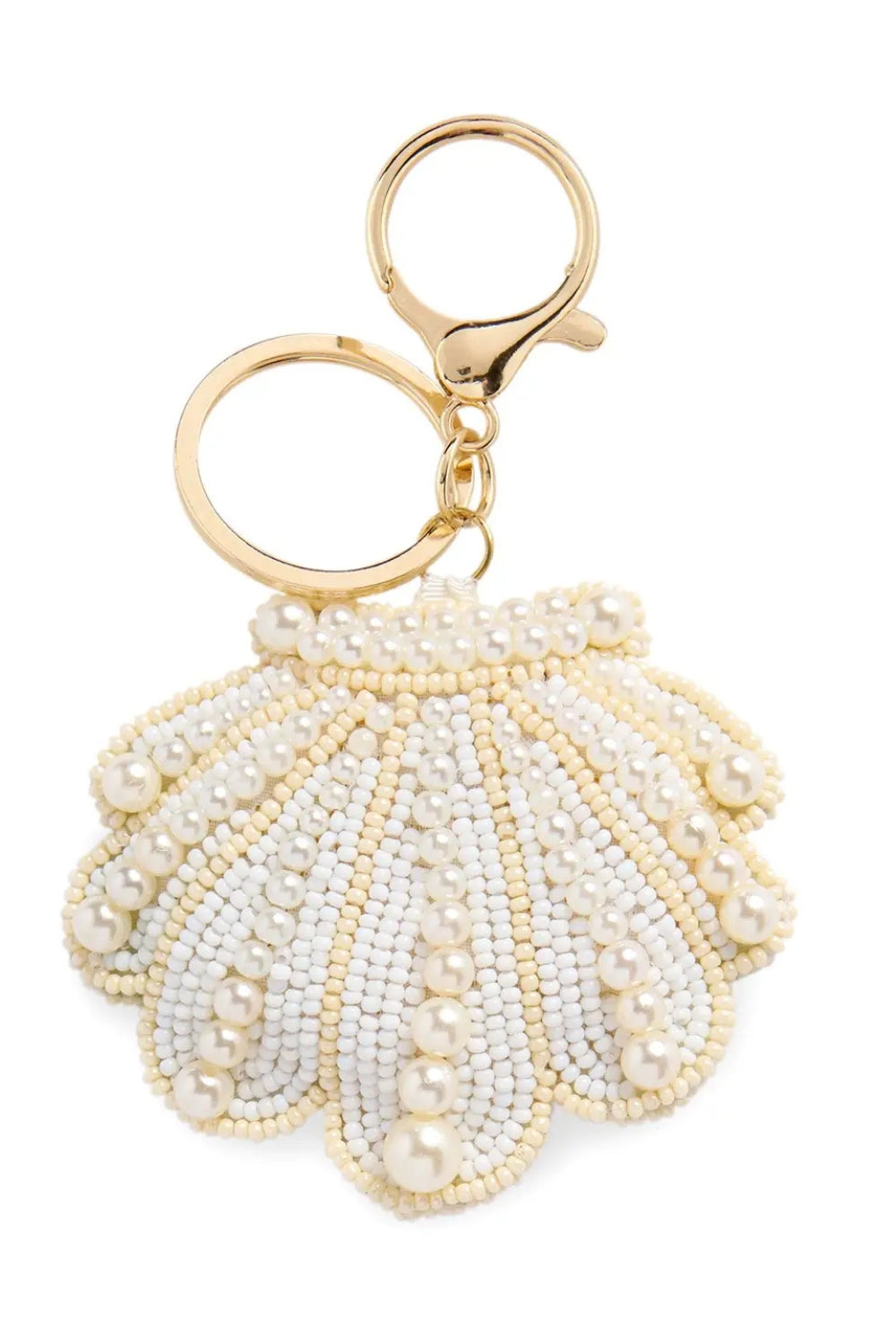 Seashell Pearl Beaded Bag Charm