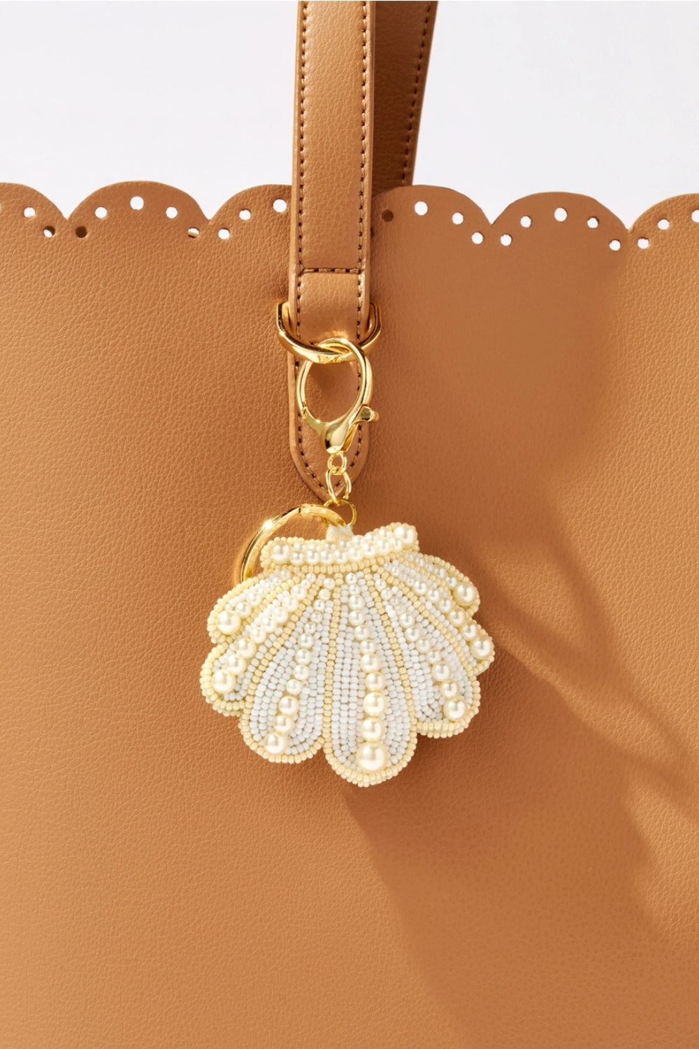 Seashell Pearl Beaded Bag Charm