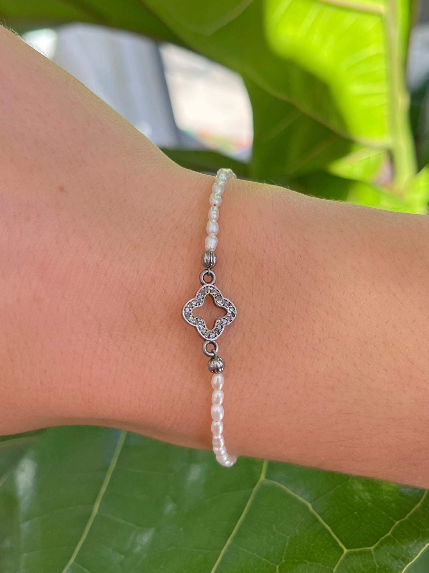 Seraphina Bracelet in Rice Pearl