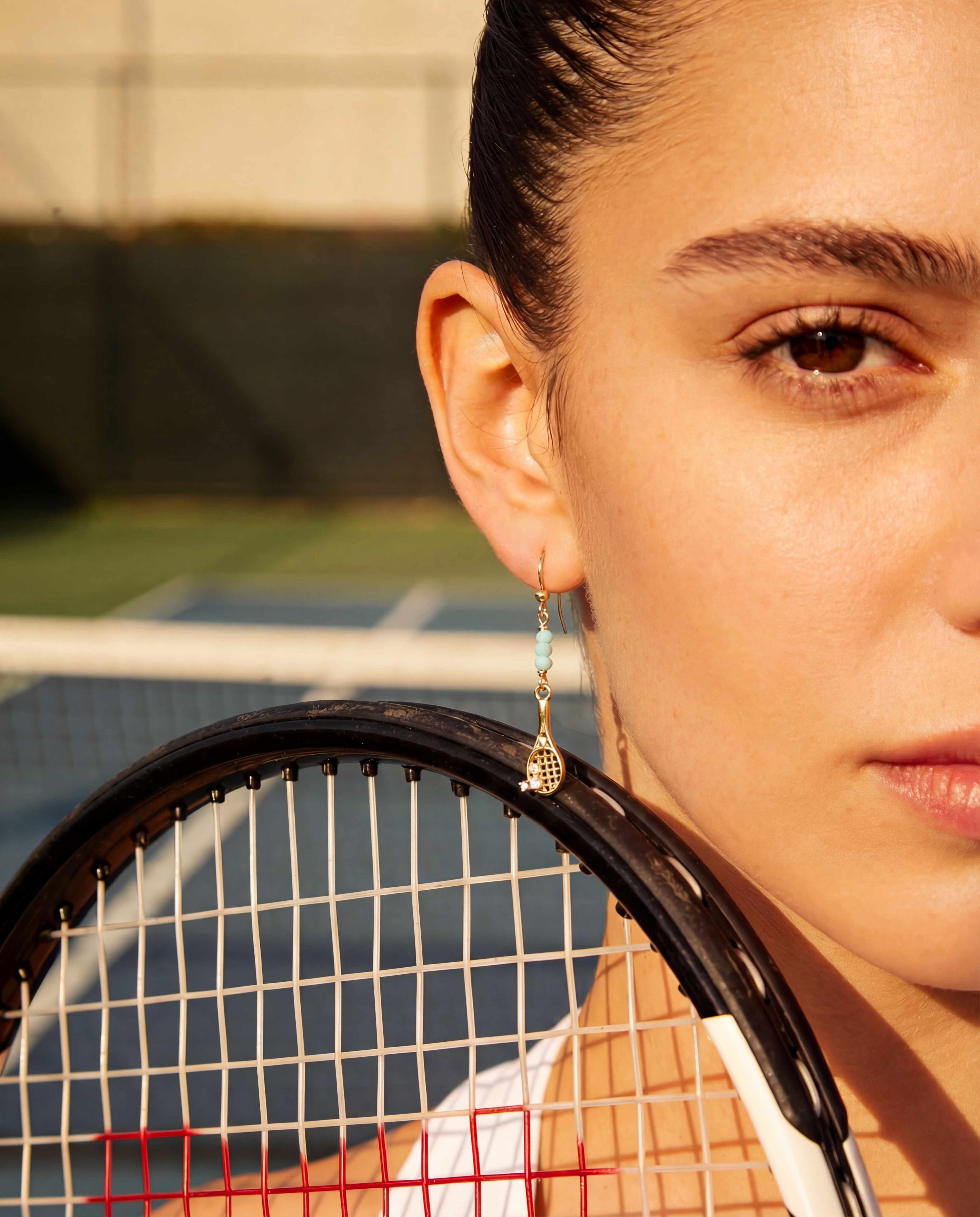 Shelby Tennis Racket Earrings
