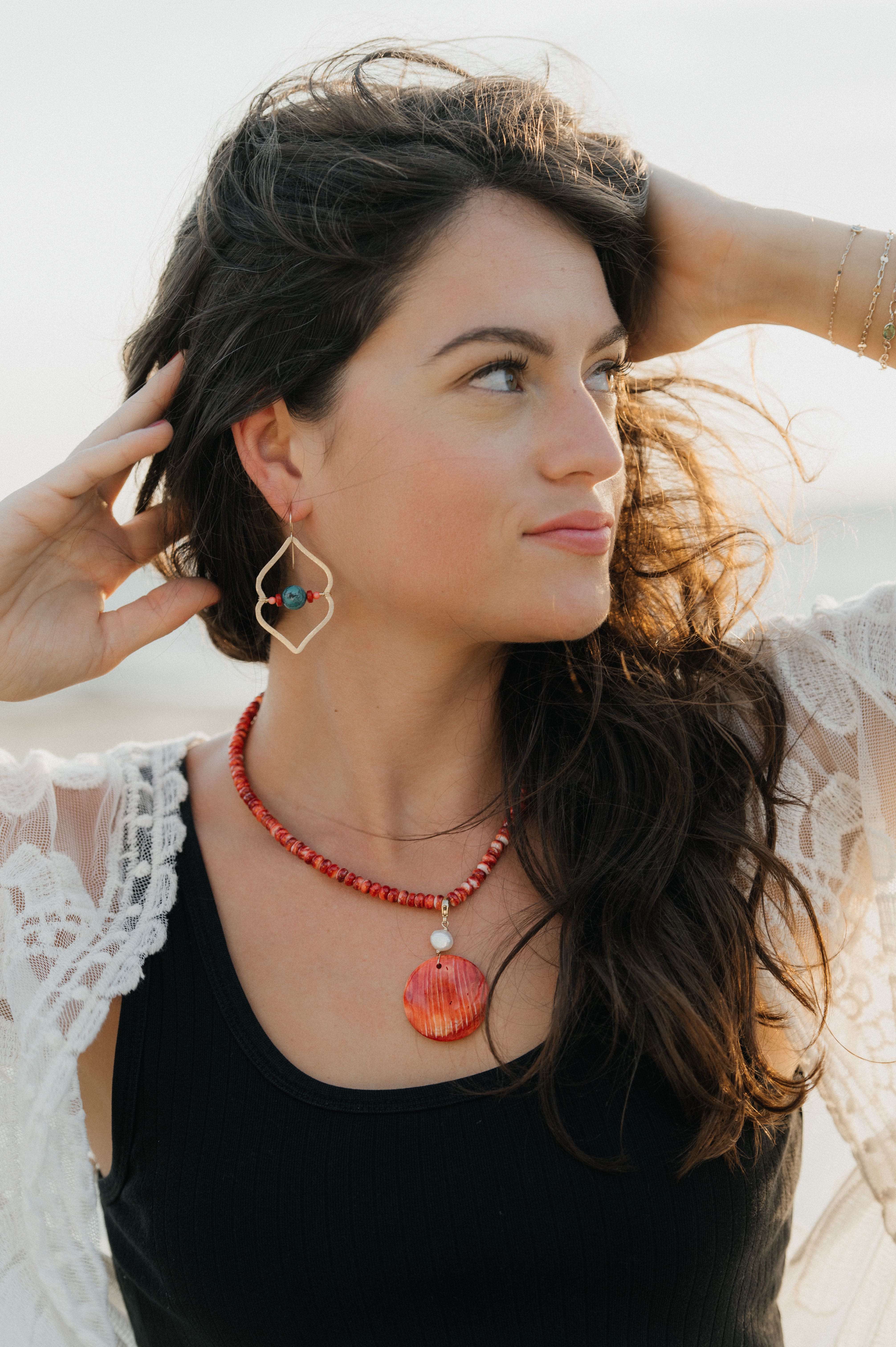 Sierra Blaze Necklace In Red 