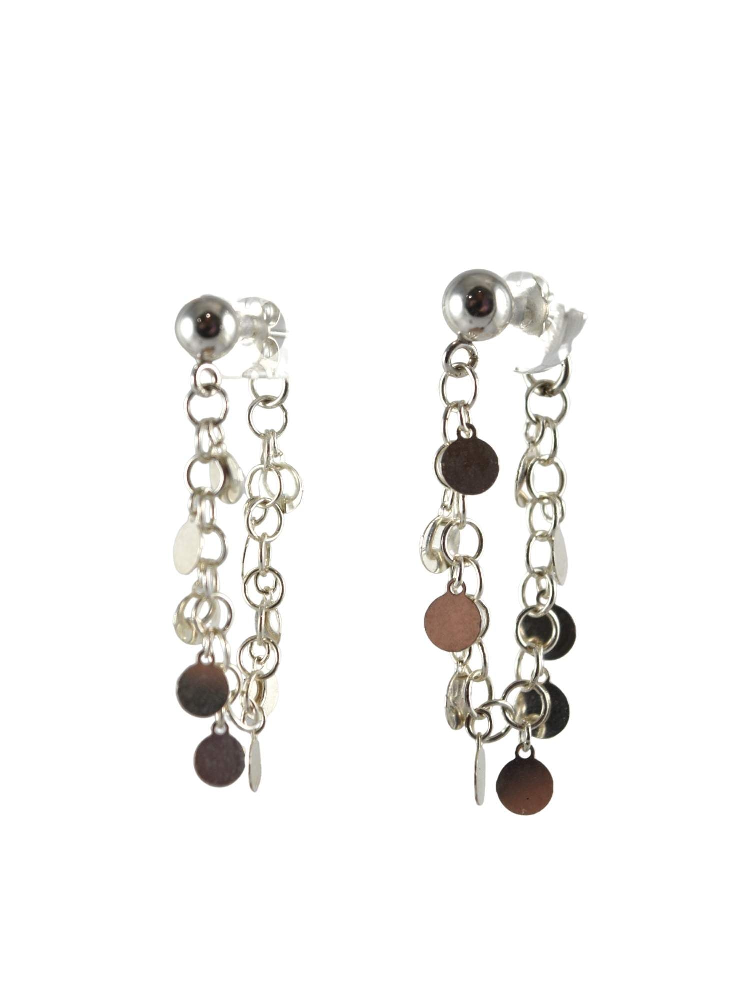 Shimmer Chain Loop Earrings