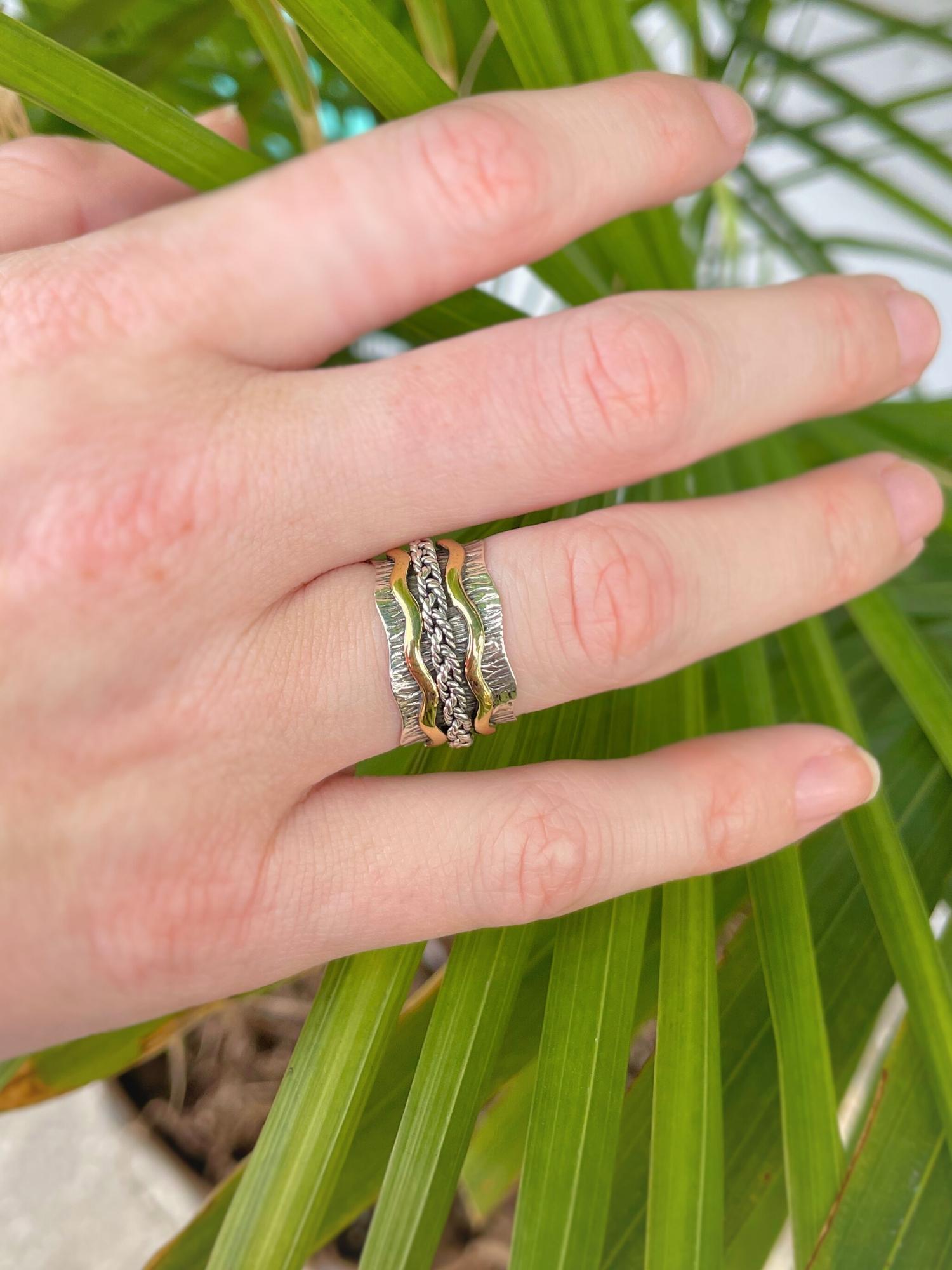 Braided Wave Spinner Ring