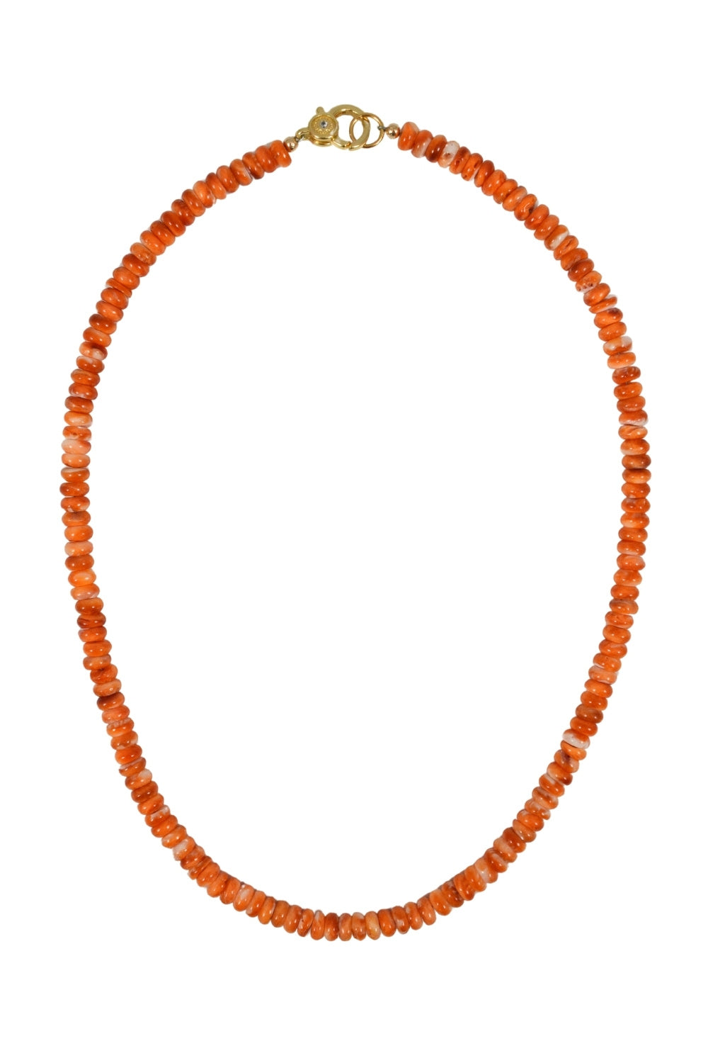 Spiny Oyster Necklace in Orange