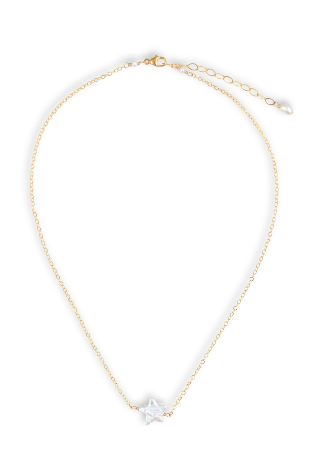 Simple Star Pearl Necklace