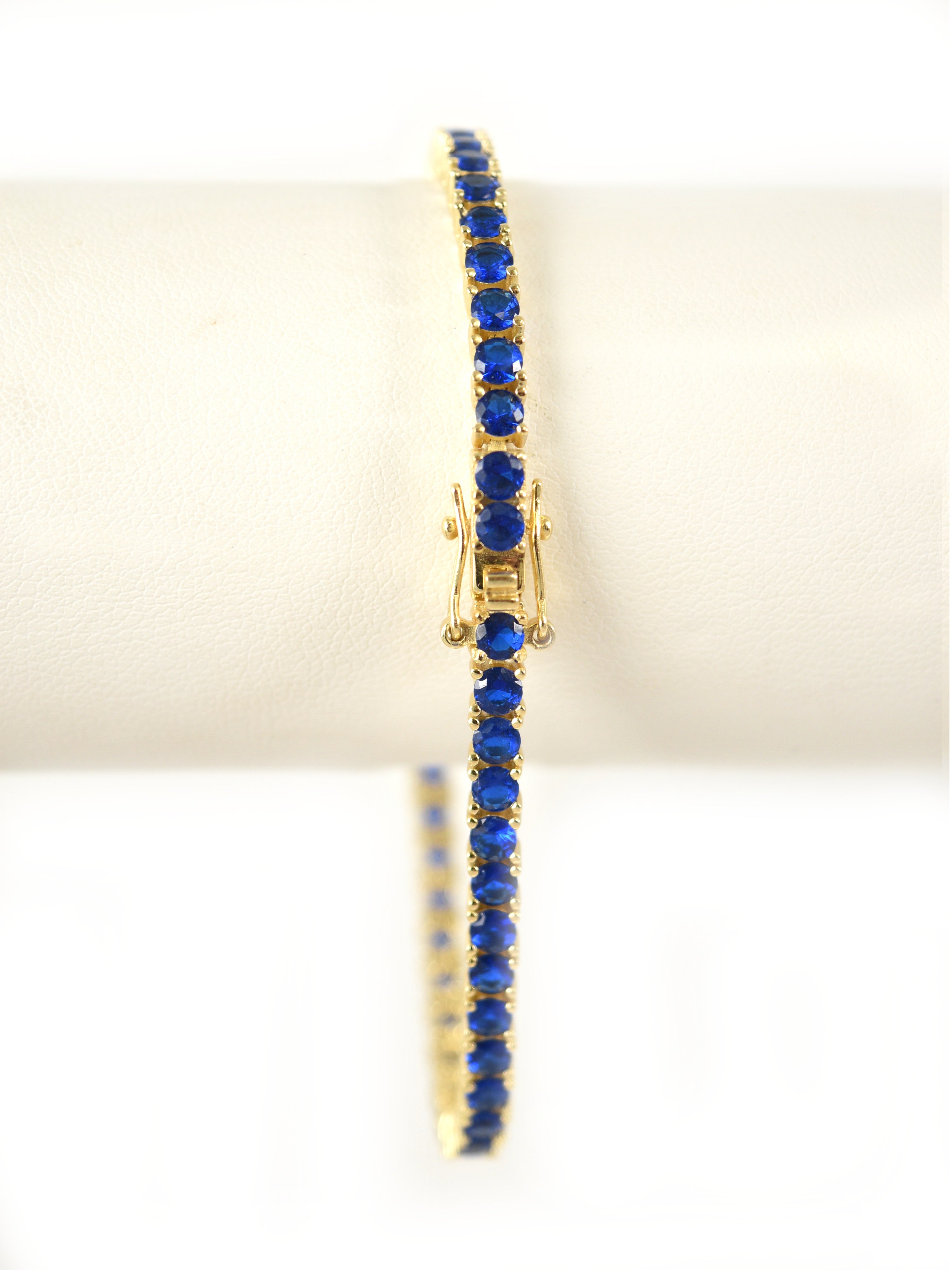 Starla Tennis Bracelet in Blue Crystals