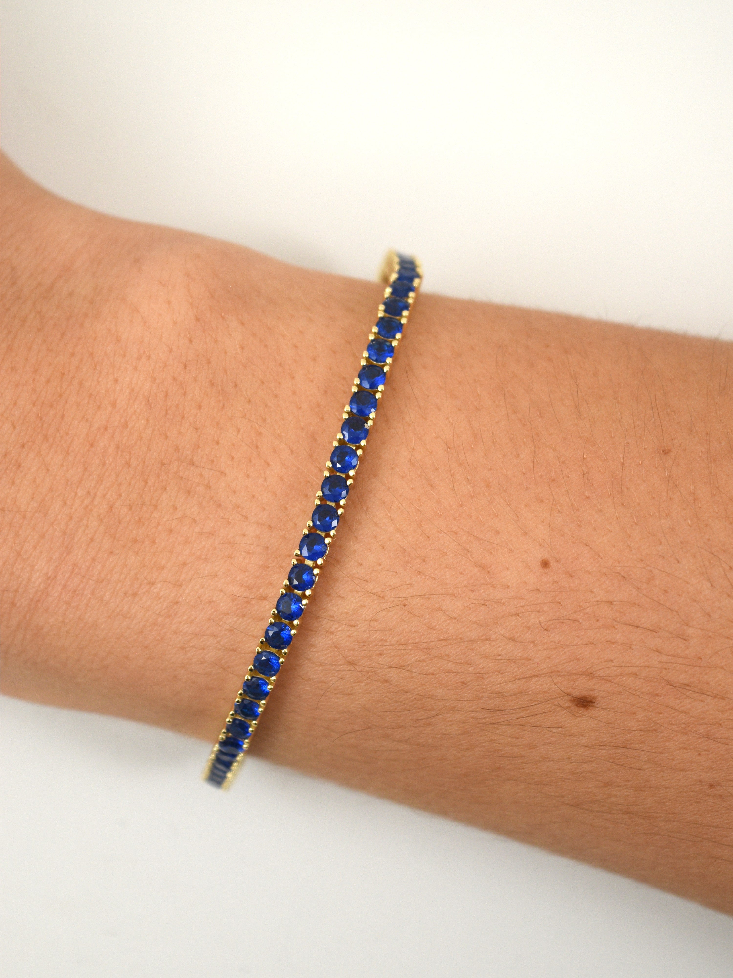 Starla Tennis Bracelet in Blue Crystals