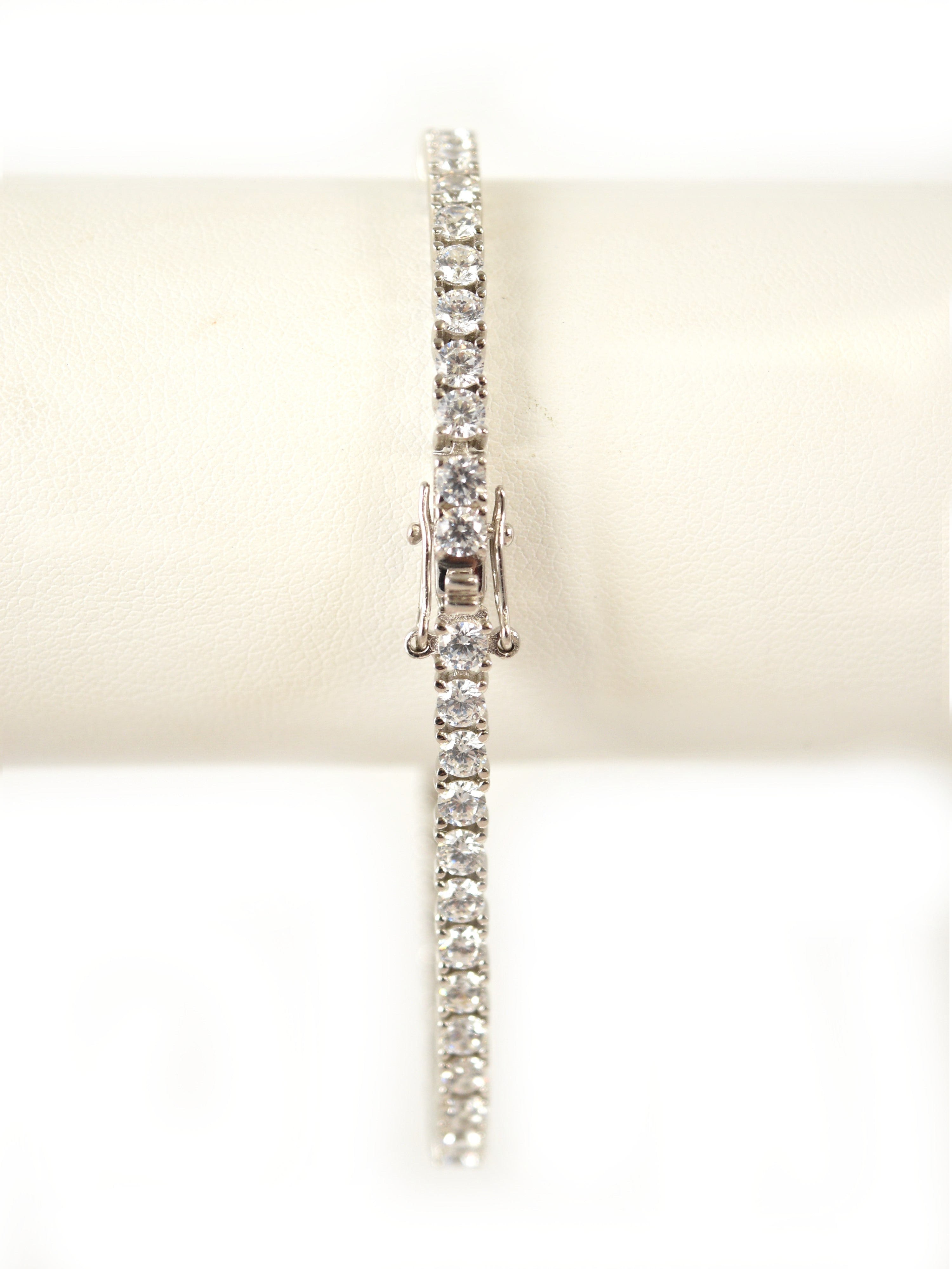 Starla Tennis Bracelet in Clear Crystals