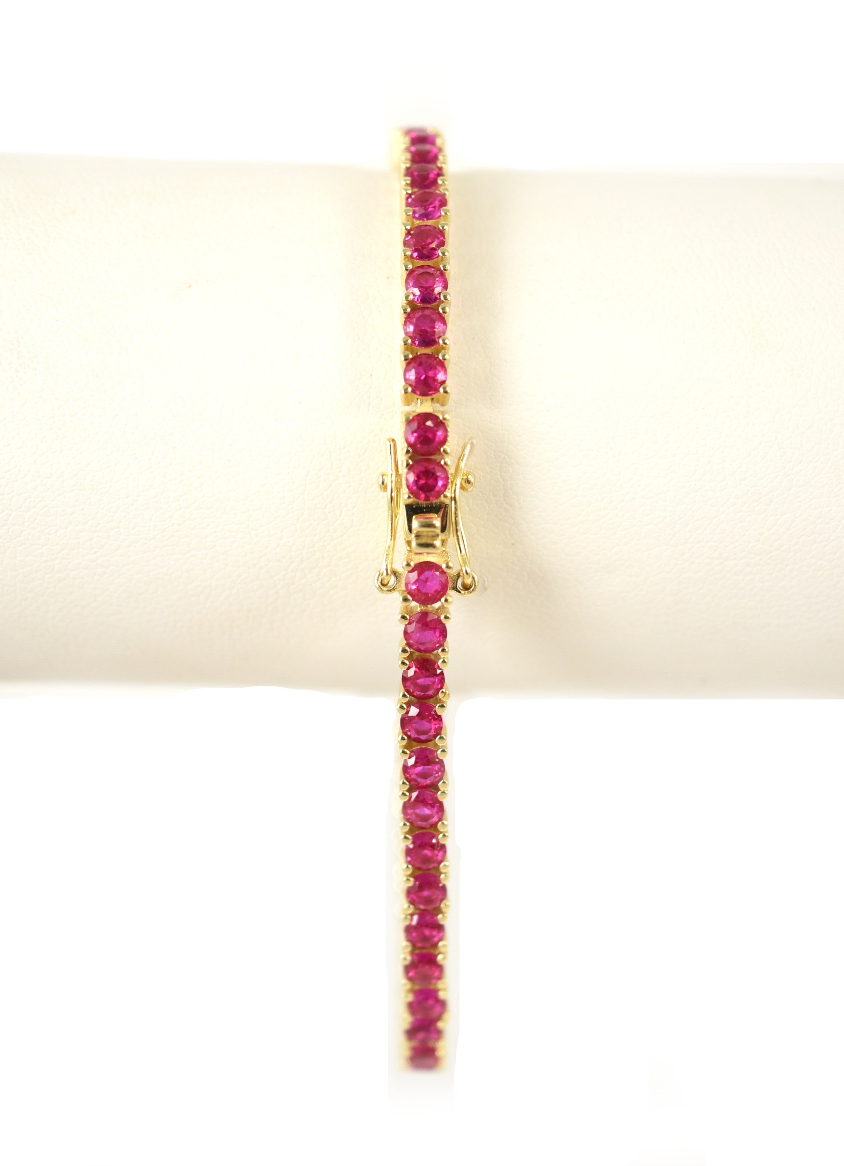 Starla Tennis Bracelet in Hot Pink