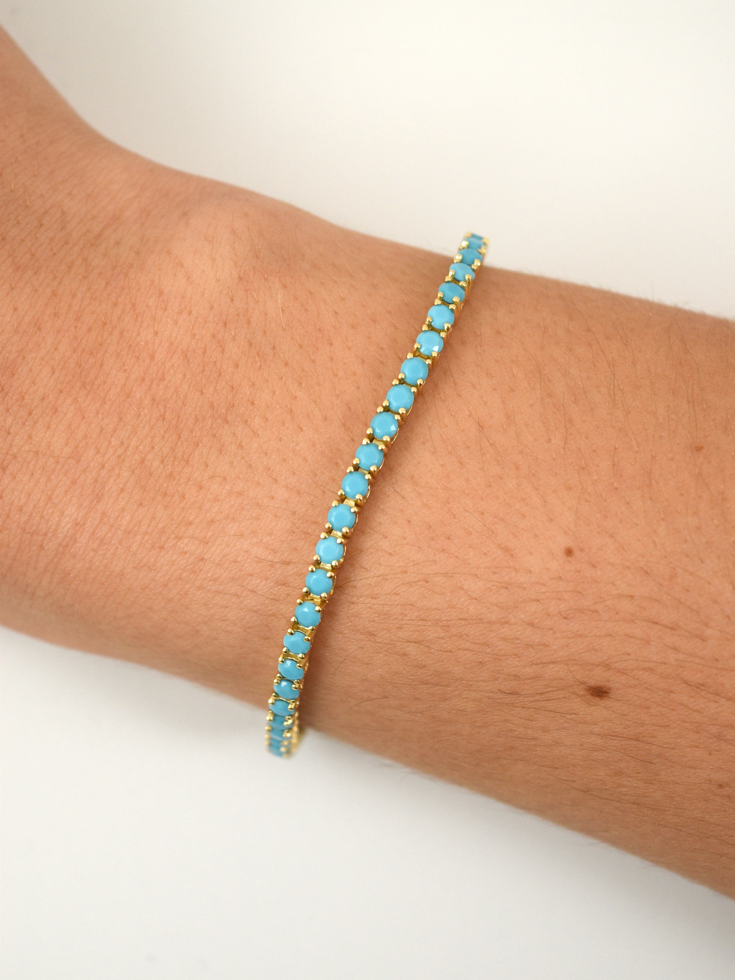 Starla Tennis Bracelet in Turquoise