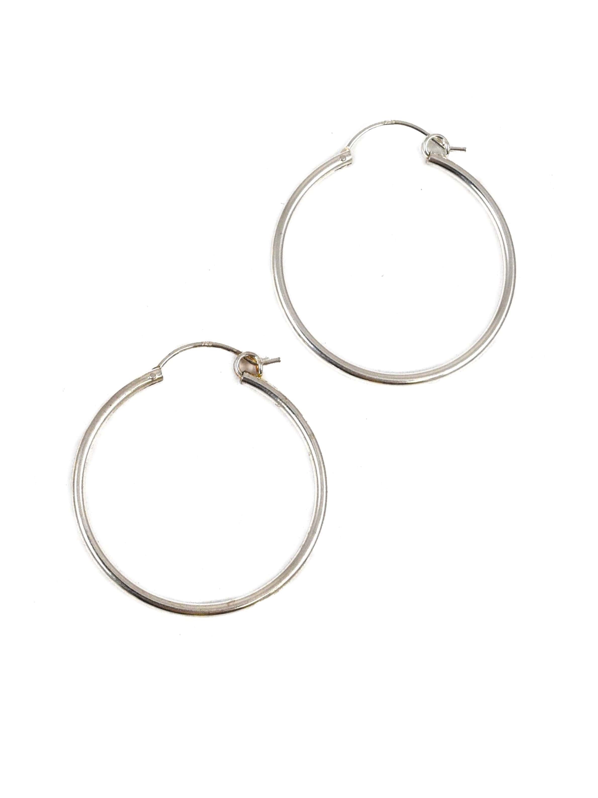 Large Sterling Silver Hoops