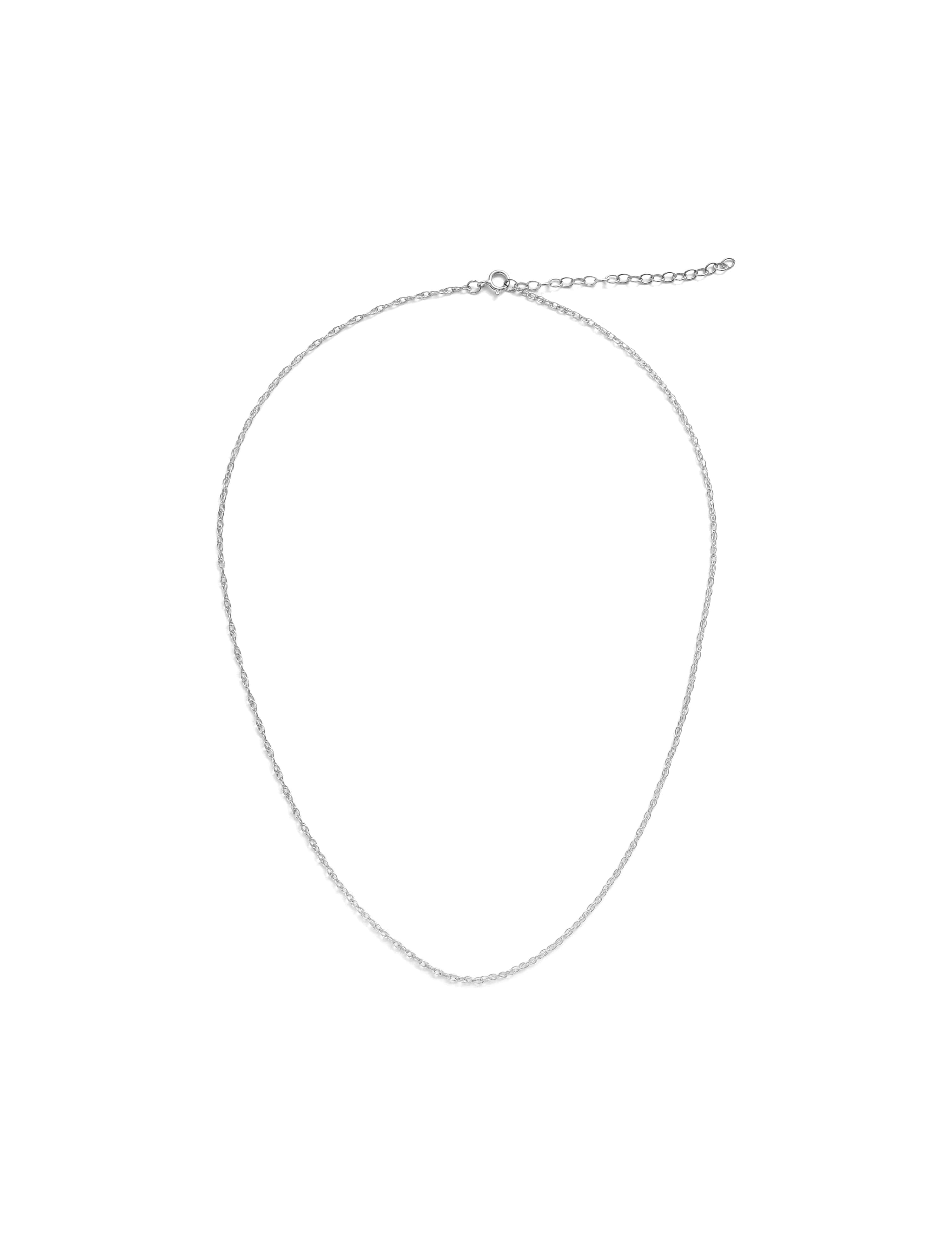 Sterling Silver Twisted Rope Chain with 2 inch Extender