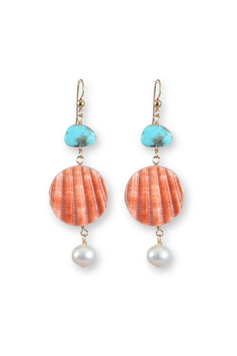Sunset Scallop Earrings