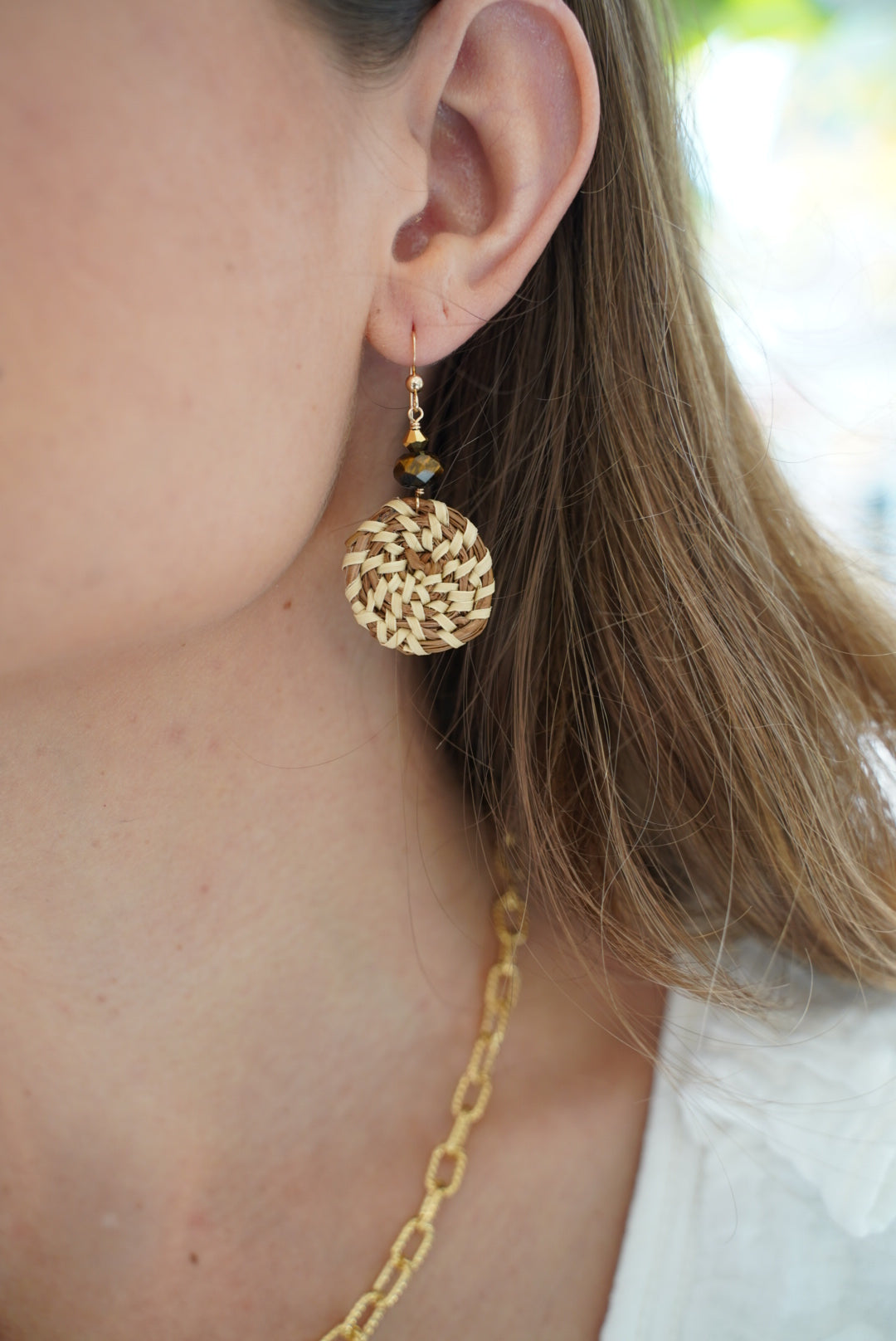 Sweetgrass Earrings in Tigers Eye
