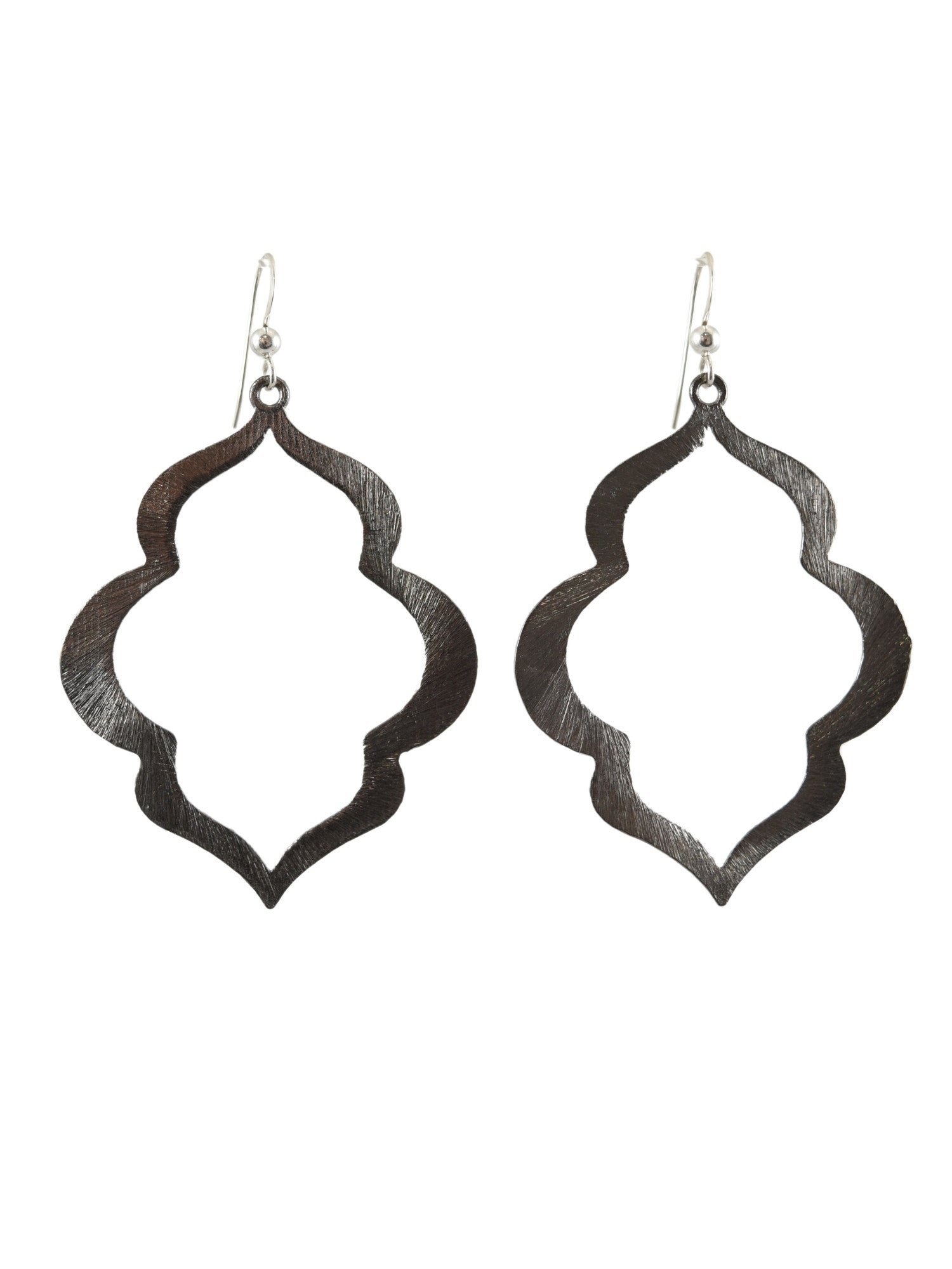 Taj Mahal Earrings Large Gunmetal