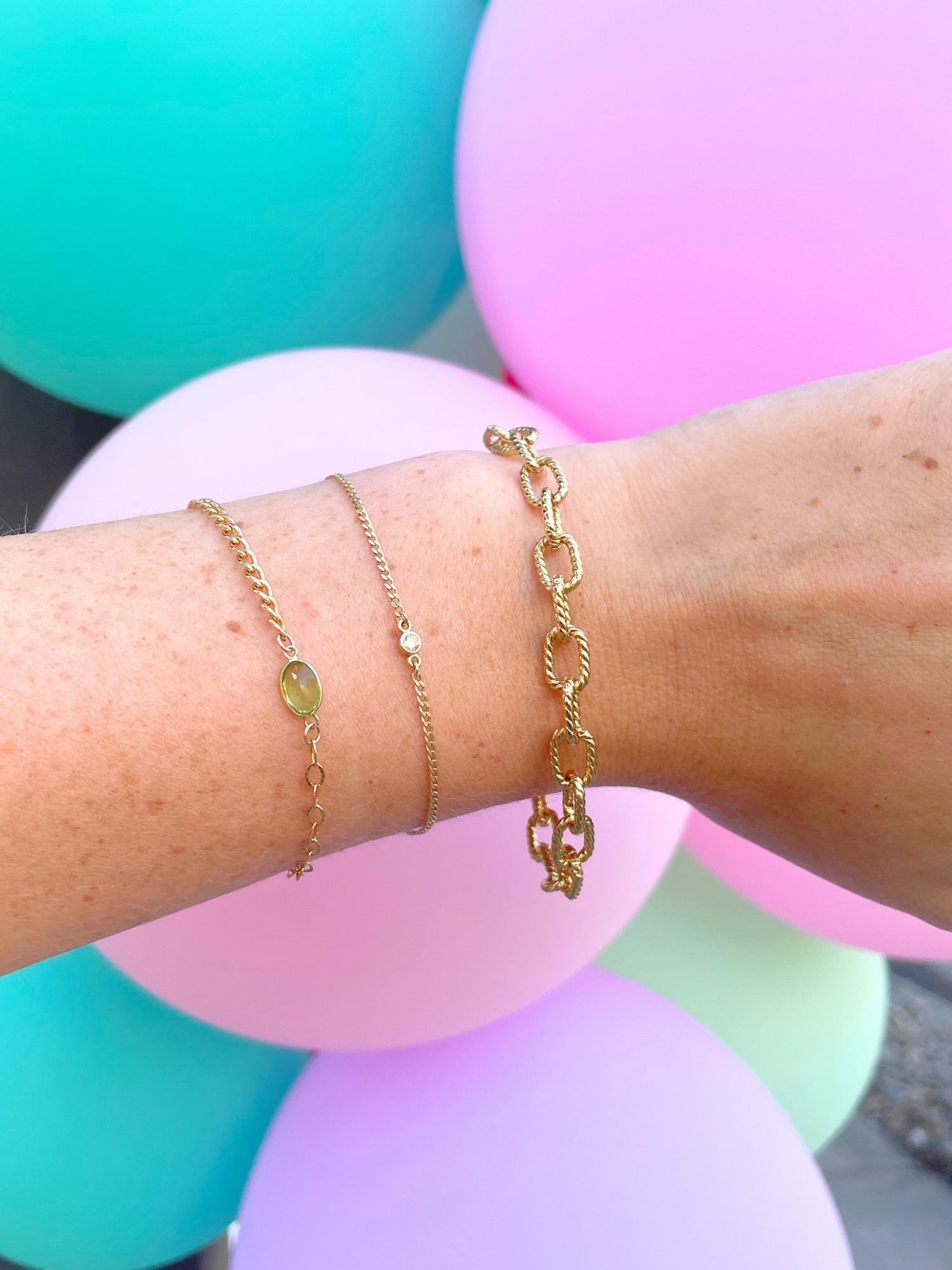 Tibby Bracelet layered with Permanent Jewelry